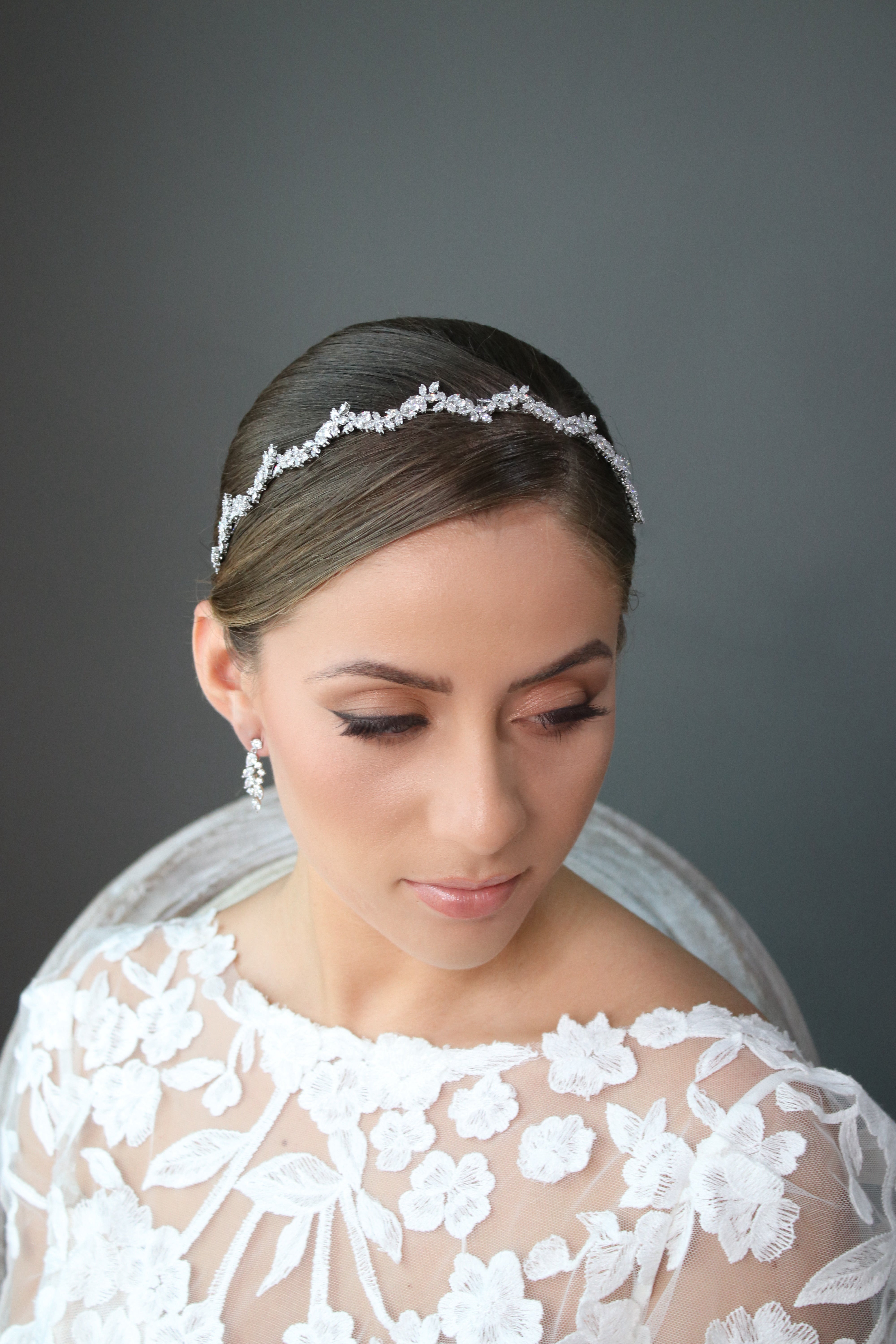 Thin bridal headband | EDEN LUXE Bridal