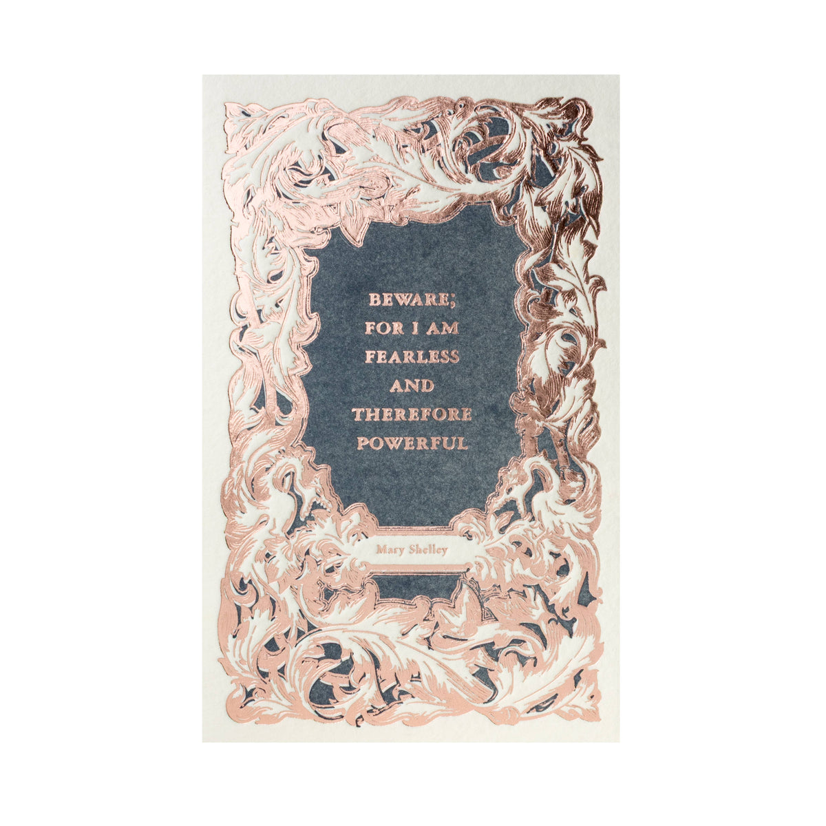 Mary Shelley Quote Foil Letterpress Folded Card