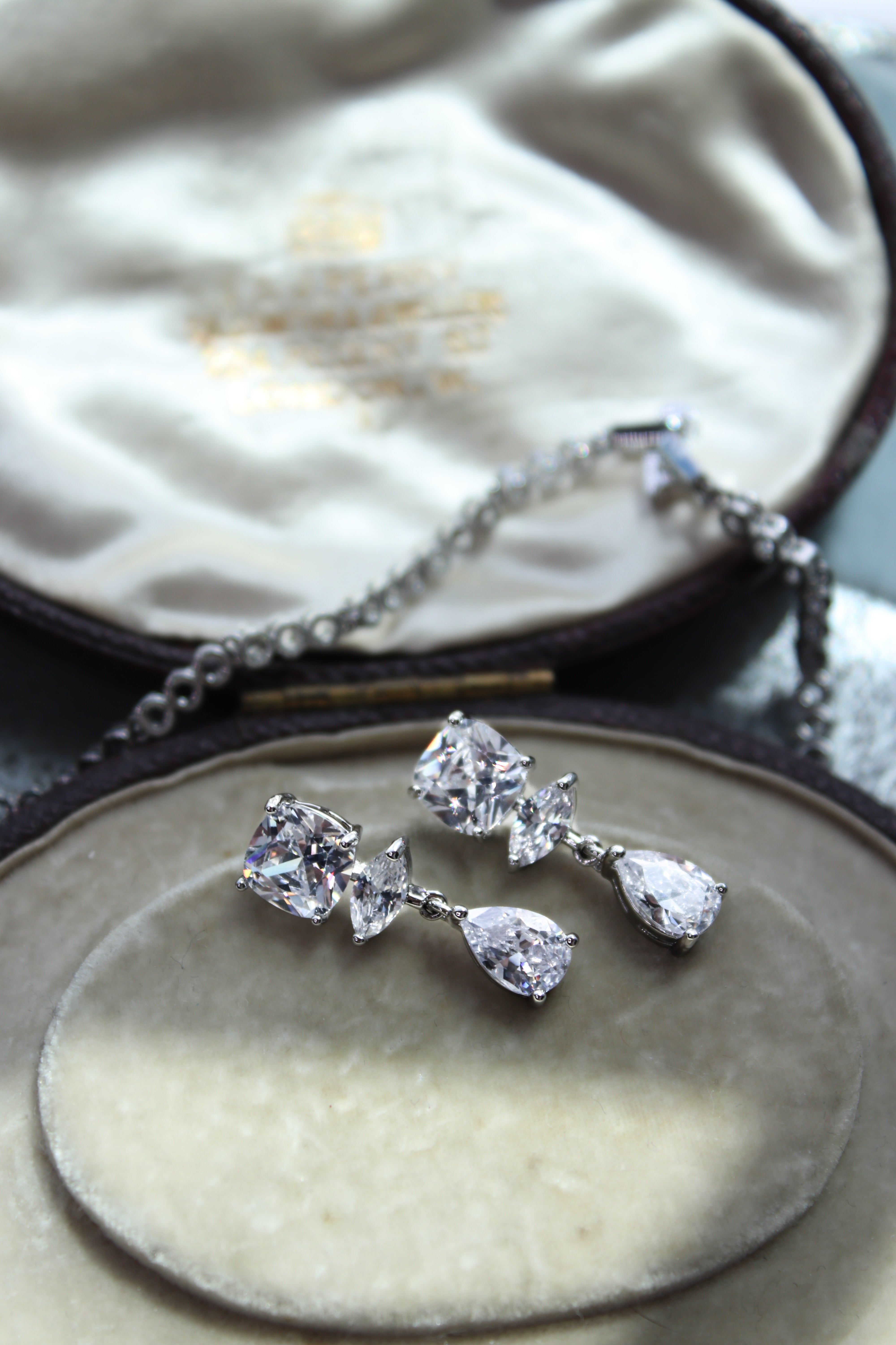 Simulated diamond earrings | EDEN LUXE Bridal
