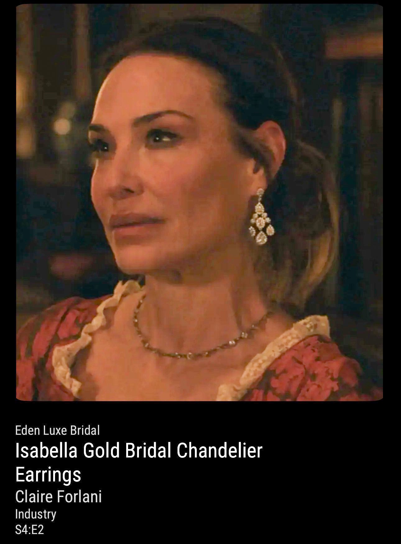 ISABELLA Silver Bridal Chandelier Earrings