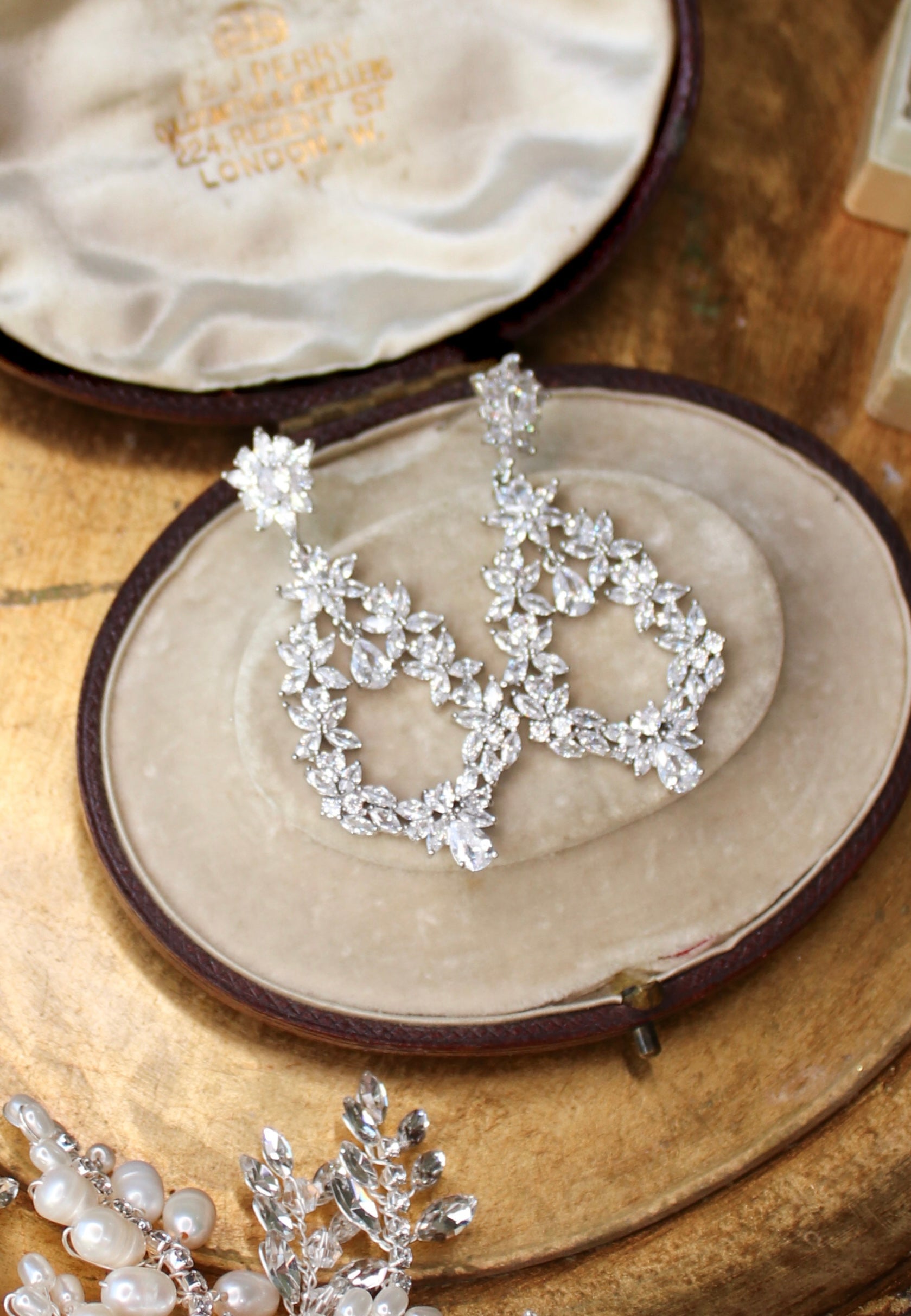 Minerva Statement Earrings for Bride | EDEN LUXE Bridal