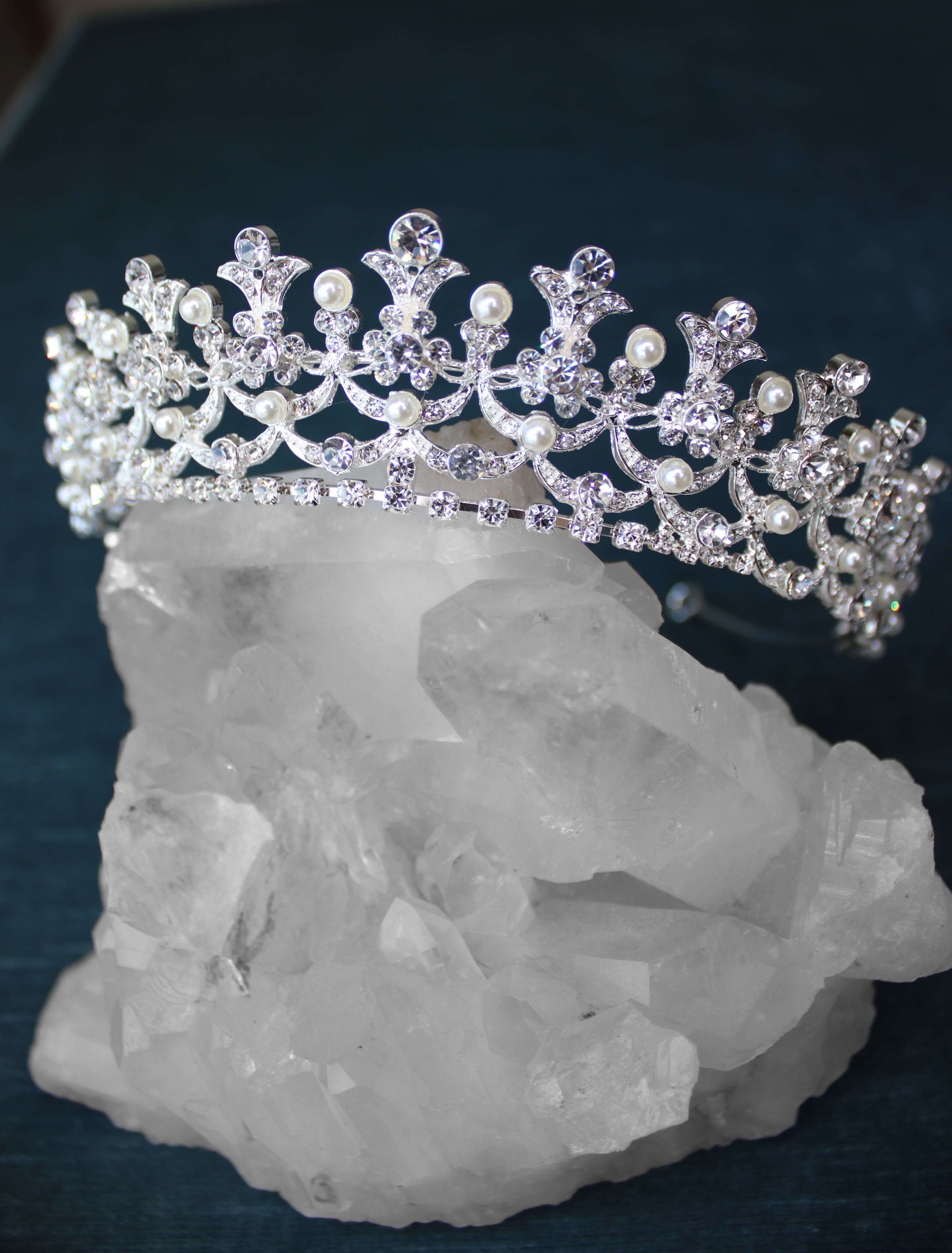 Tiaras with Crystals and Pearls for Brides | EDEN LUXE Bridal