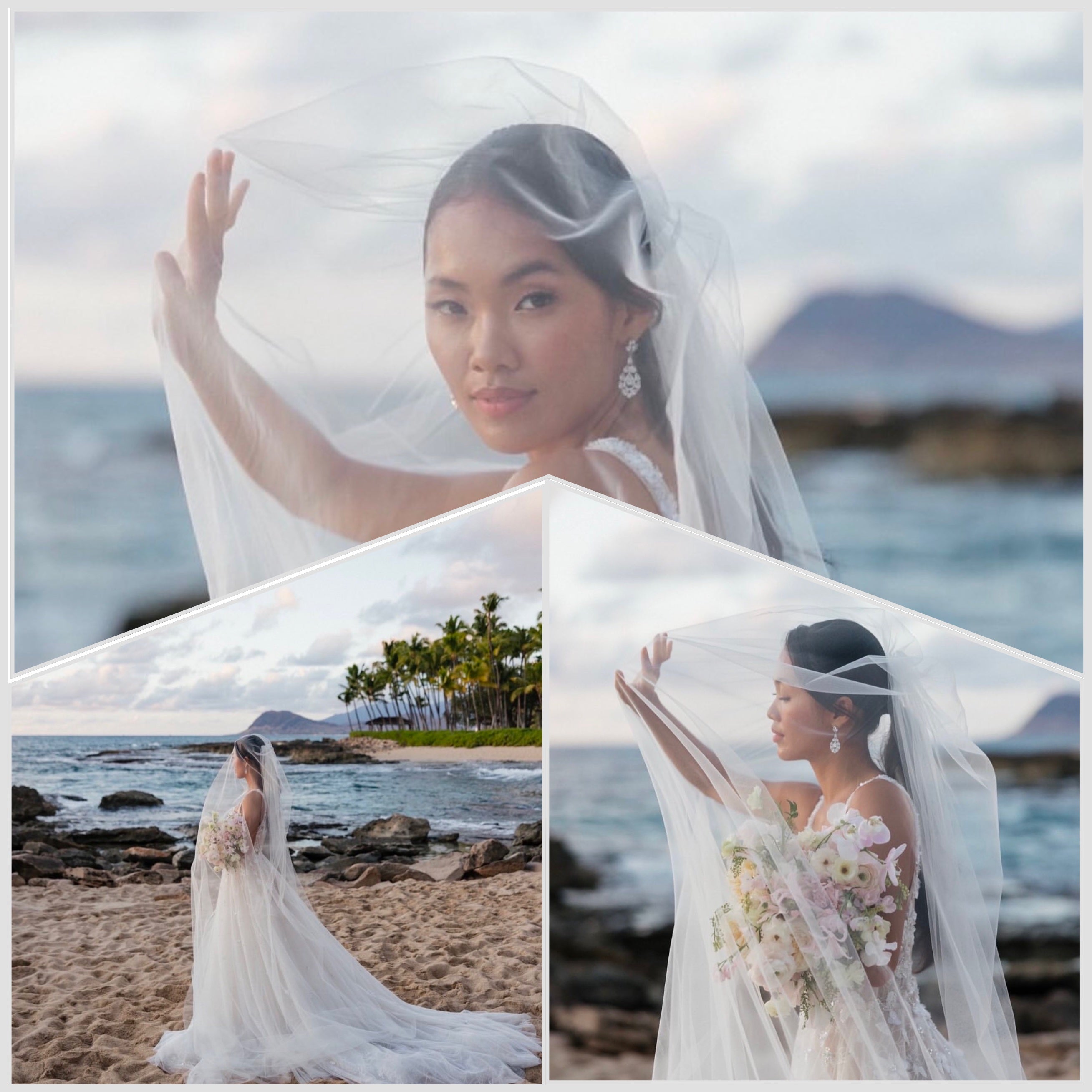 Bride Wearing Statement Wedding Earrings | EDEN LUXE Bridal