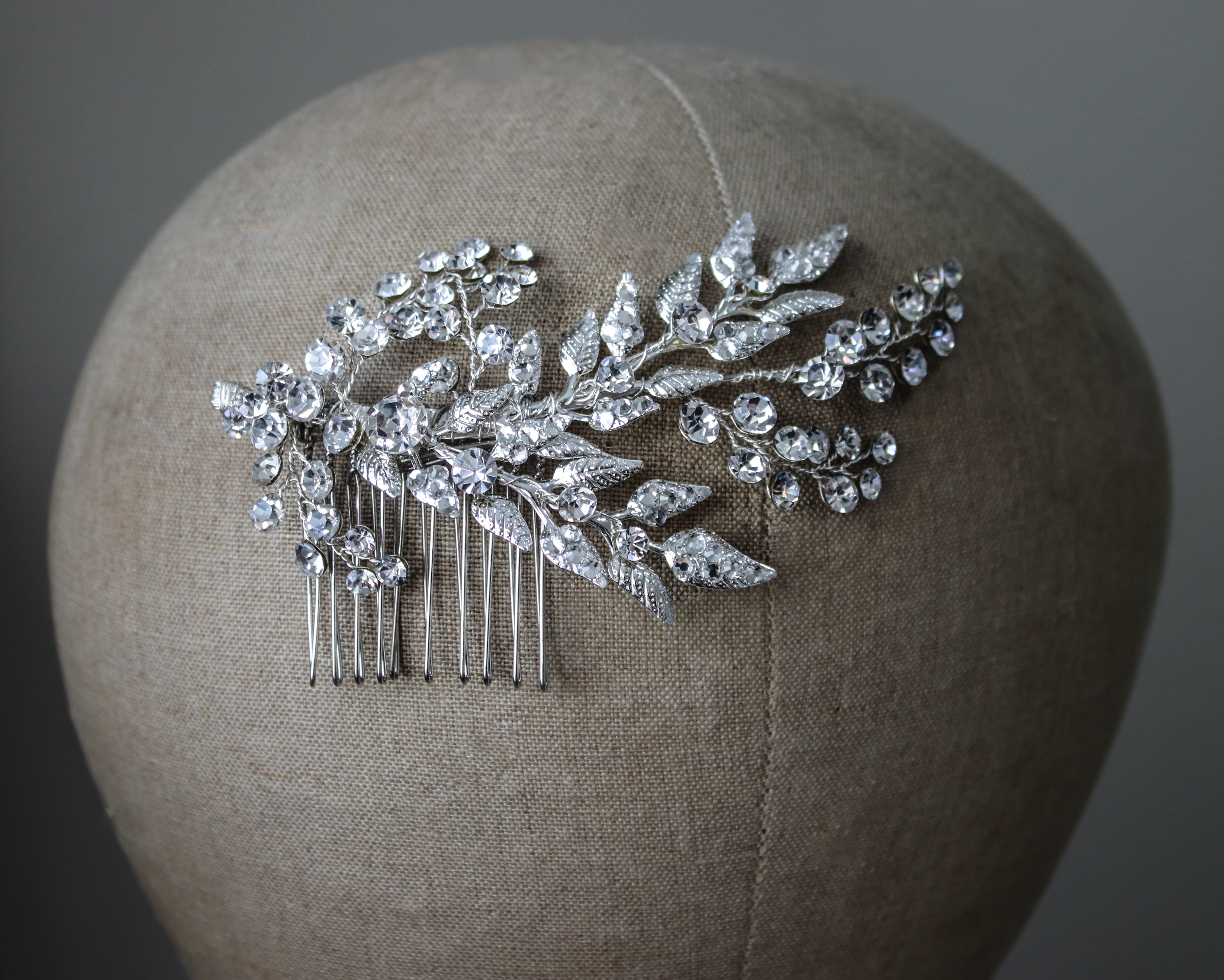 Silver Wedding Hair Comb Hair Accessory for Brides || EDEN LUXE Bridal