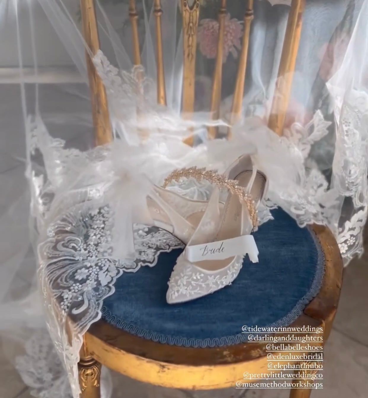 MANDA Lace Royal Cathedral 1 Layer Wedding Veil