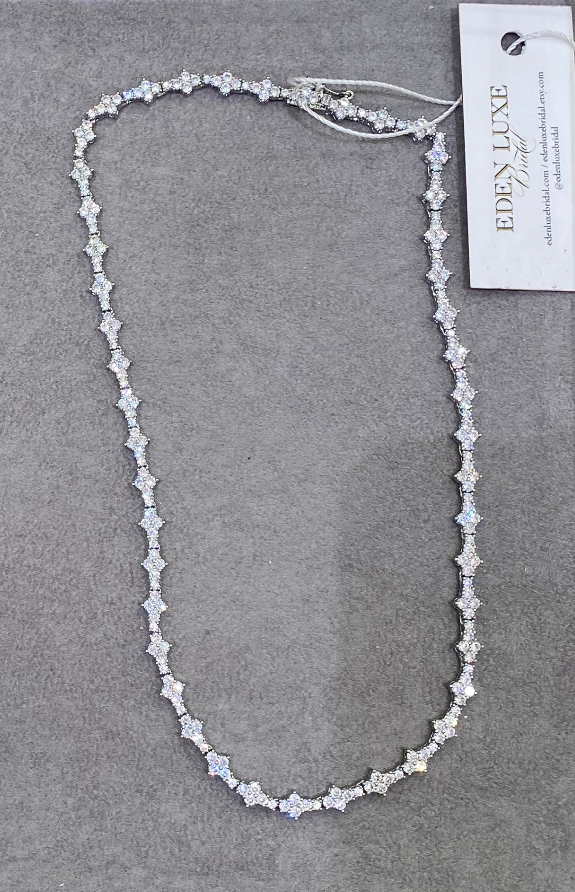 Tennis Necklace Women Pavoi Jewelry PAVOI PAVOI 14K Gold