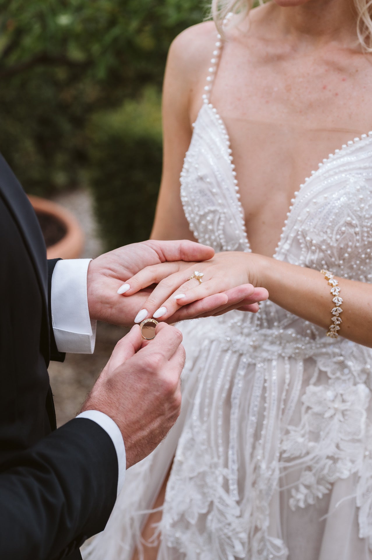 Bride wearing a bracelet | EDEN LUXE Bridal