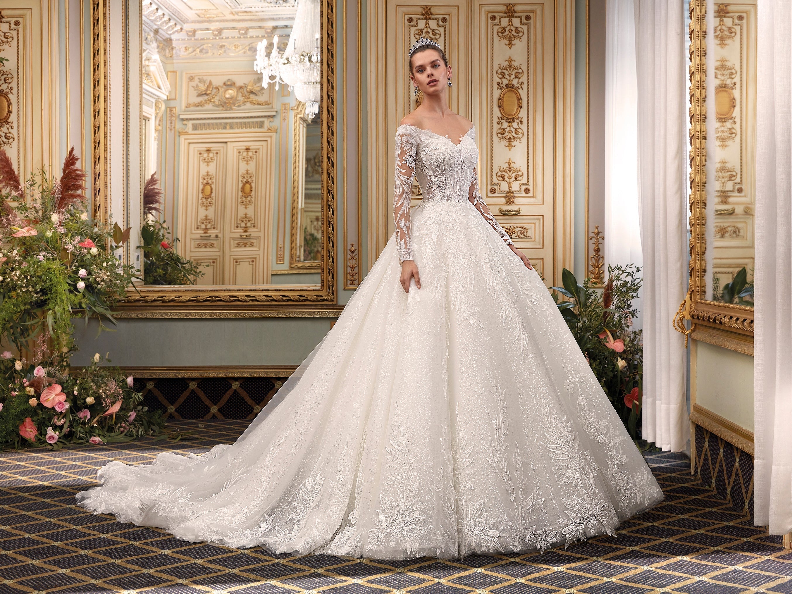 Jessica Bridal Tiara and Matching Earrings | EDEN LUXE Bridal