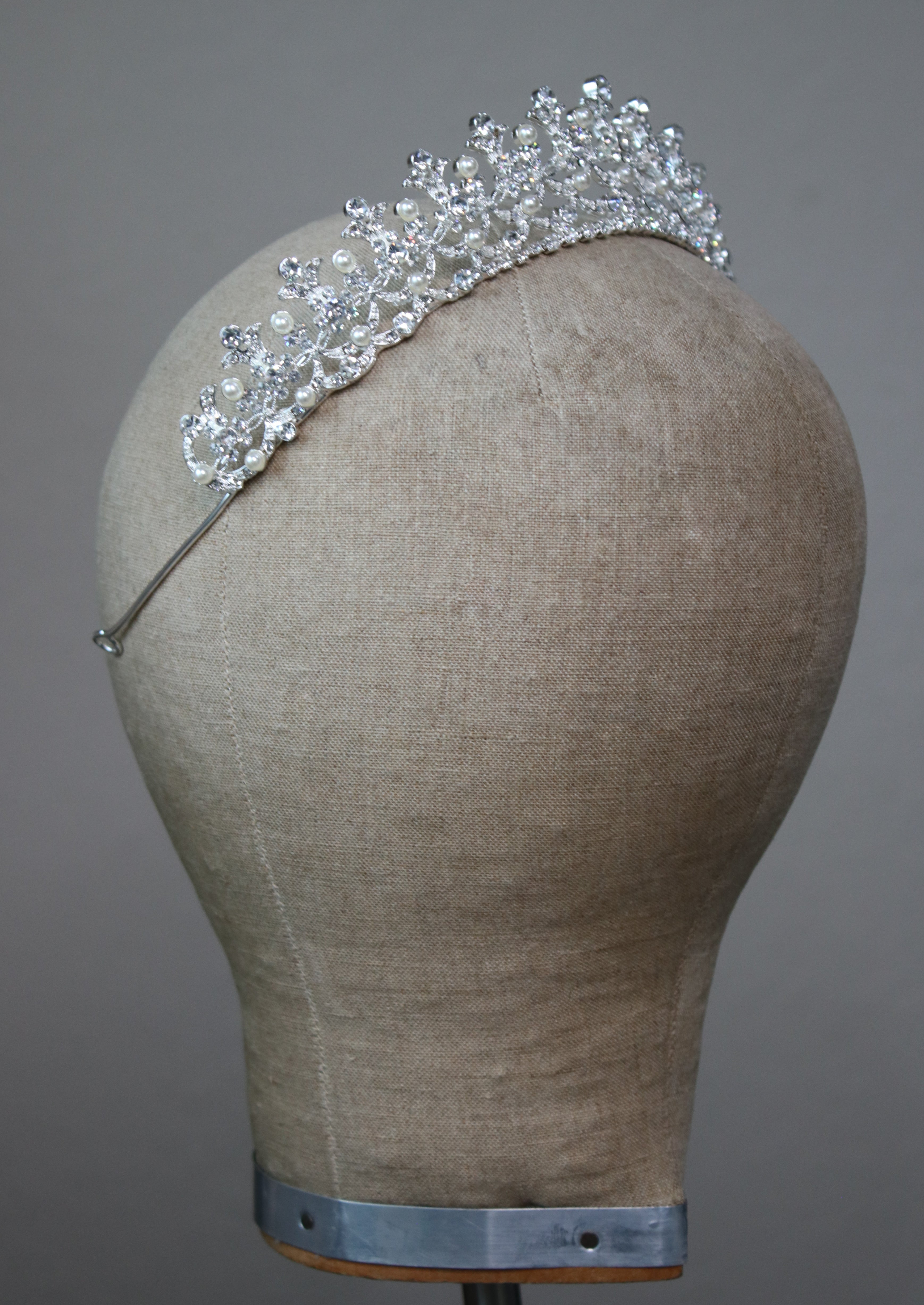 Wedding Tiara with Crystals and Pearls | EDEN LUXE Bridal