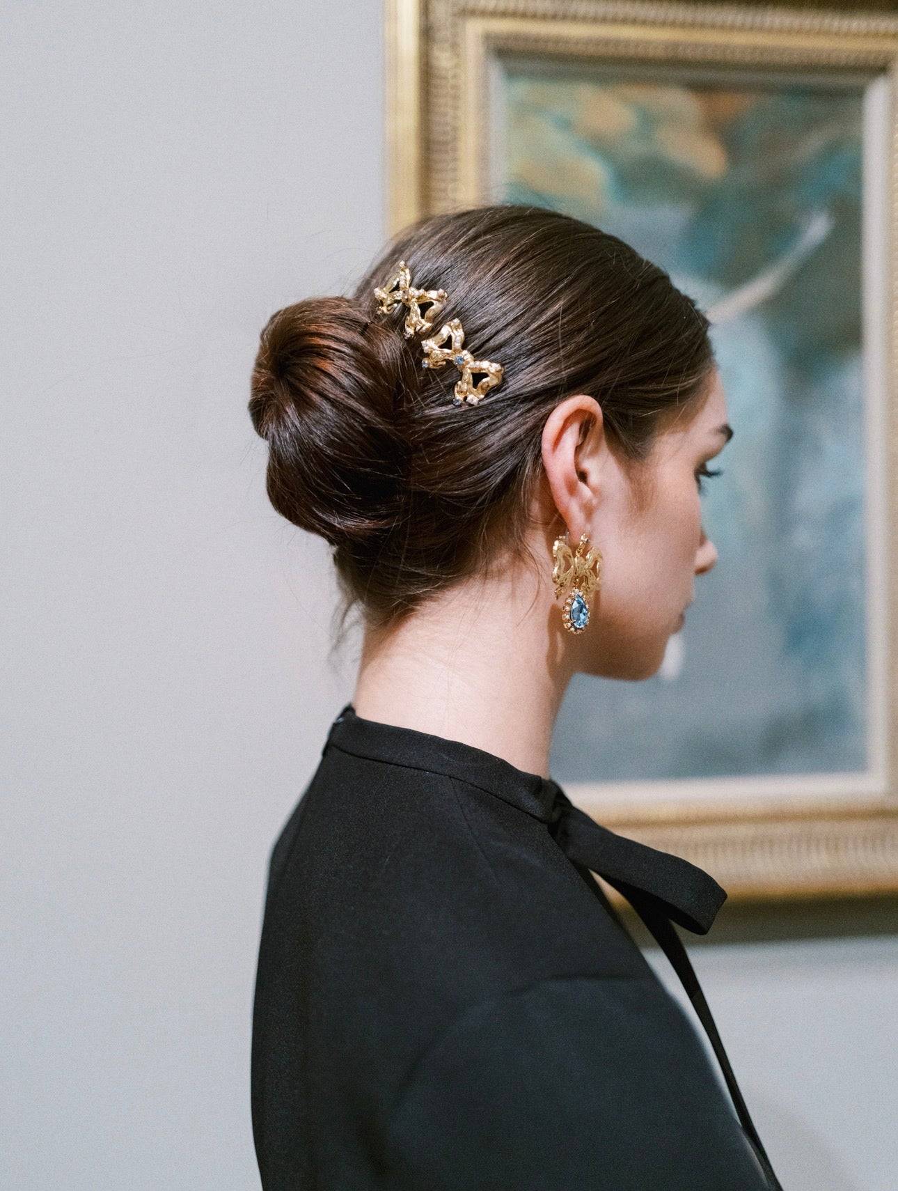 ANTOINETTE Bow Bobby Pin - Pale Amethyst – EDEN LUXE Everyday