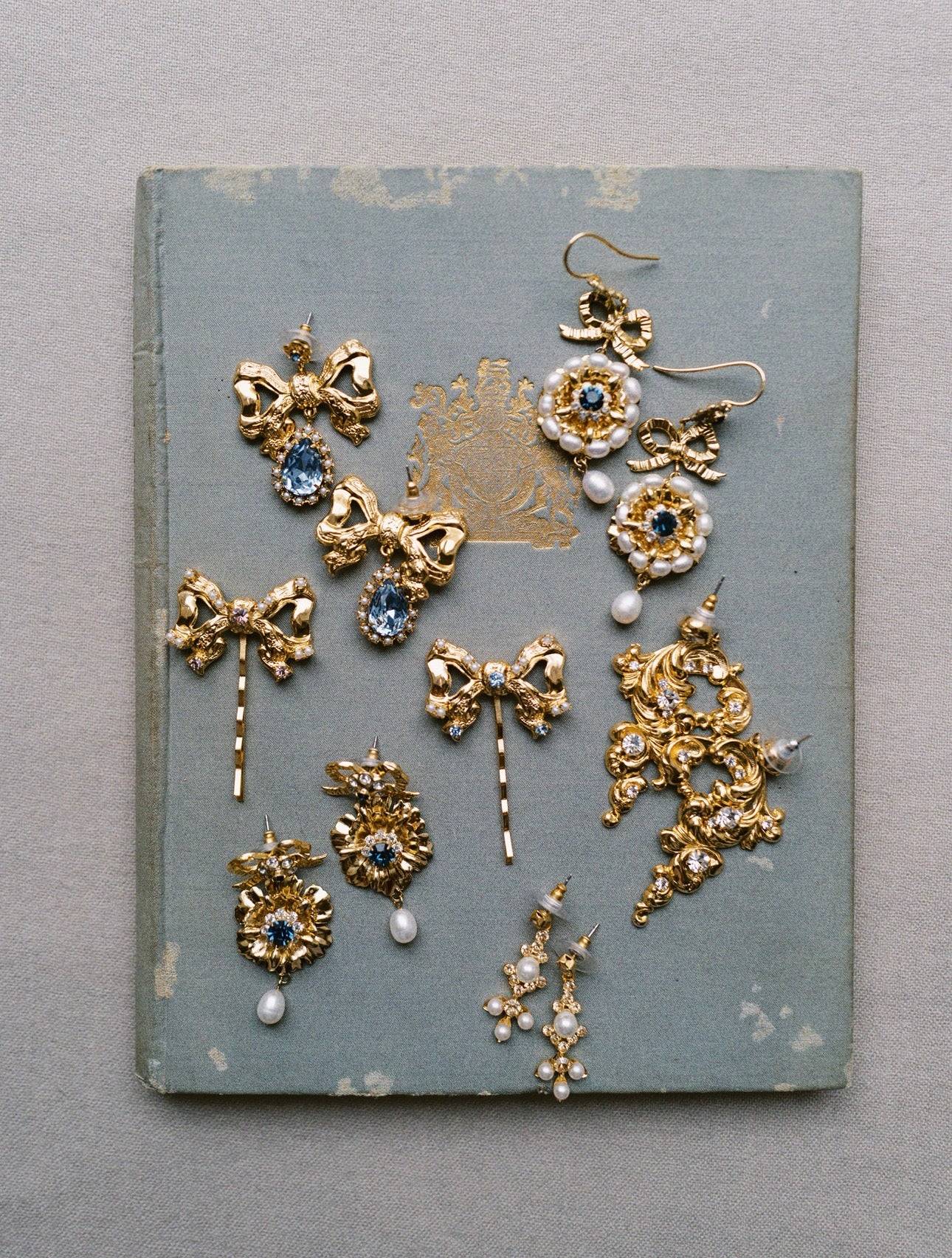 ANTOINETTE Bow Bobby Pin - Pale Blue - EDEN LUXE Everyday