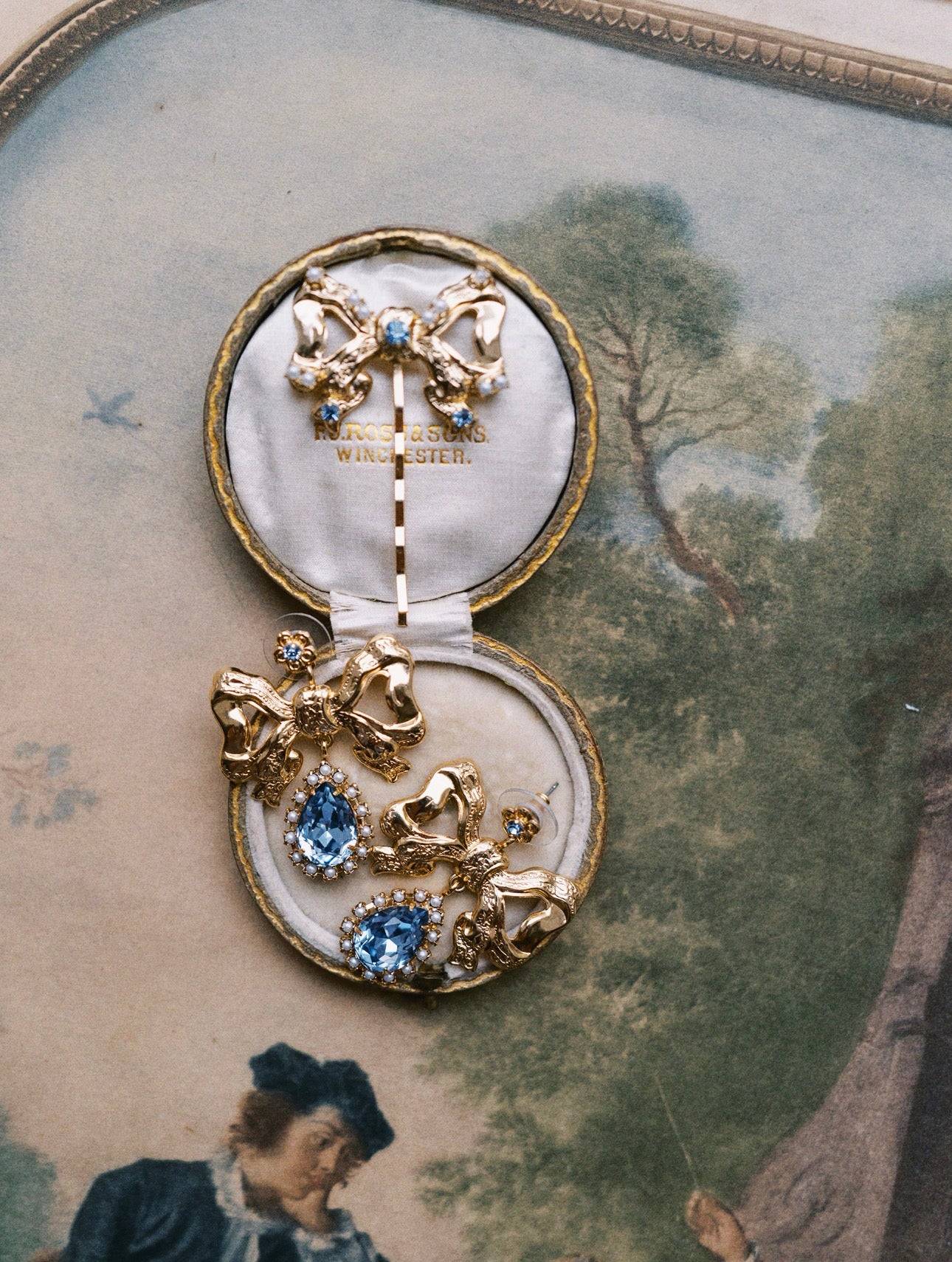 ANTOINETTE Bow Bobby Pin - Pale Blue - EDEN LUXE Everyday