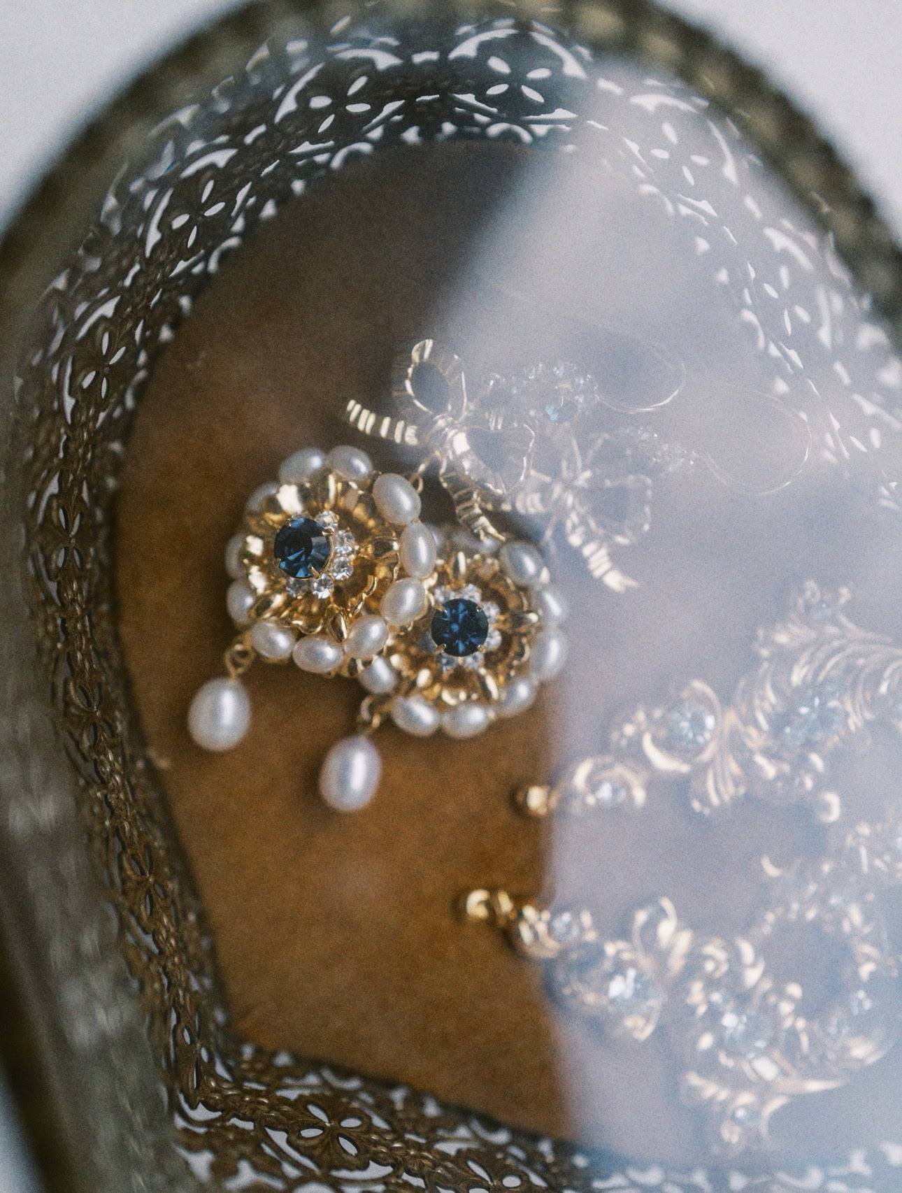 SOPHIE Statement Freshwater Pearl Antique Inspired Earrings - EDEN LUXE Everyday