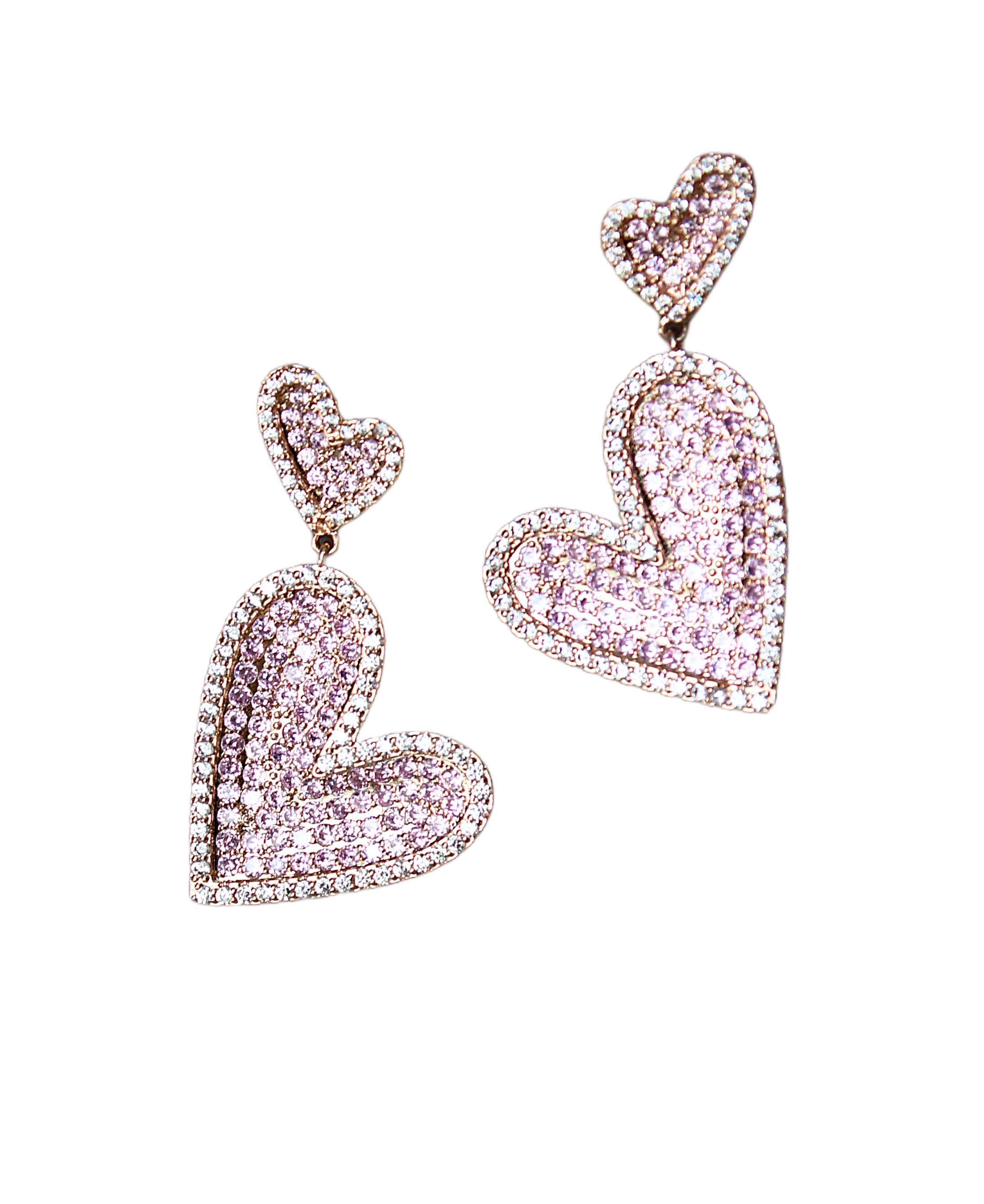 HEARTS OF LOVE Statement Heart Earrings