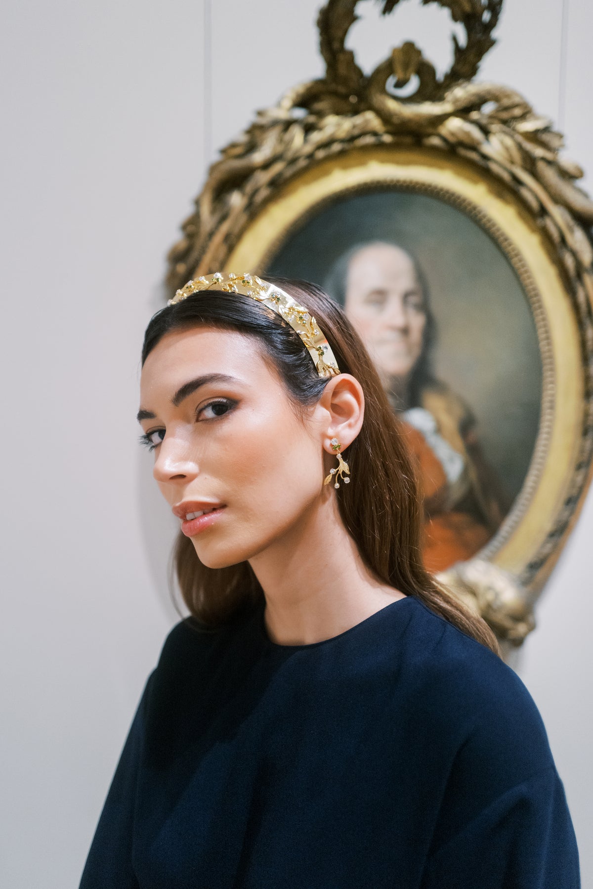 WHEATLEY Earrings – 14k Gold Plated Swarovski Crystal Vine Drop Earrings, Sophie Kaye x EDEN LUXE Everyday