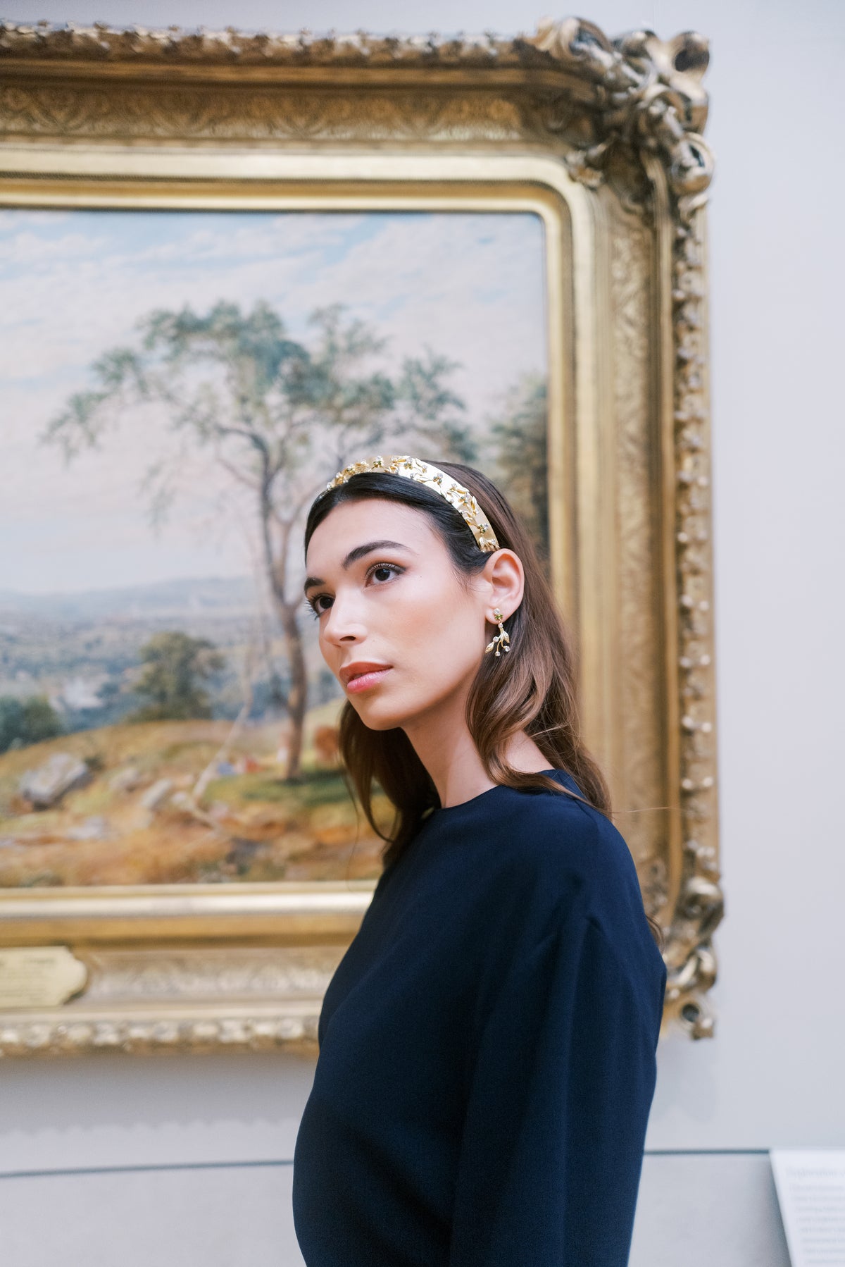WHEATLEY Earrings – 14k Gold Plated Swarovski Crystal Vine Drop Earrings, Sophie Kaye x EDEN LUXE Everyday