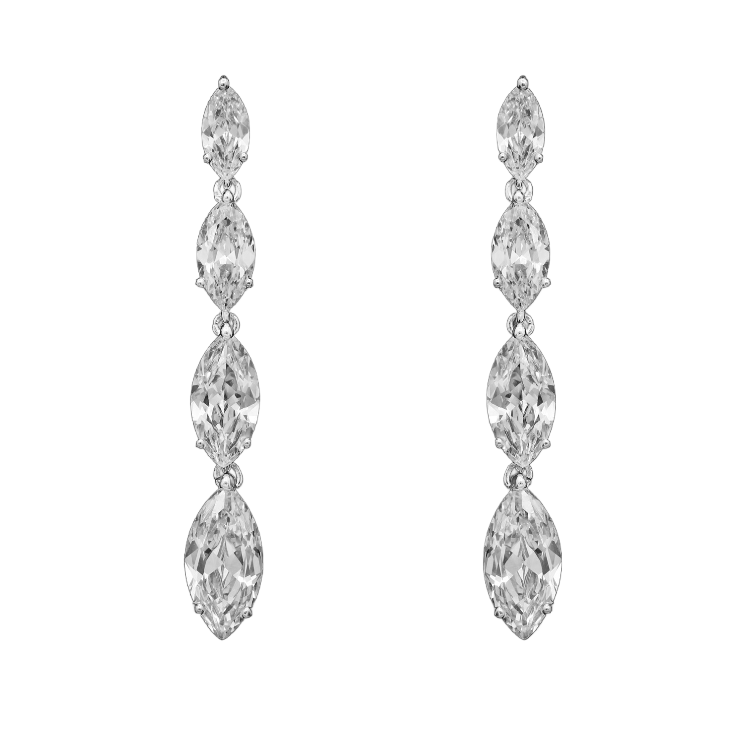 KAYLA Wedding Earrings Simulated Diamond Drop Earrings
