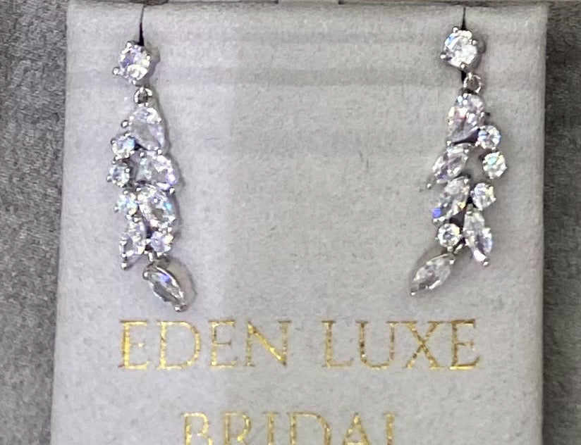 PAGE Simulated Diamond Necklace and Earrings Set