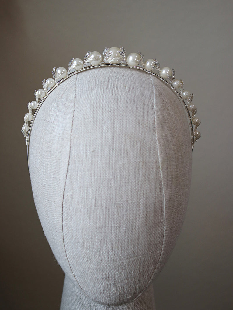 Pearl Headband Wedding Headband Tiara BETTINA | EDEN LUXE Bridal