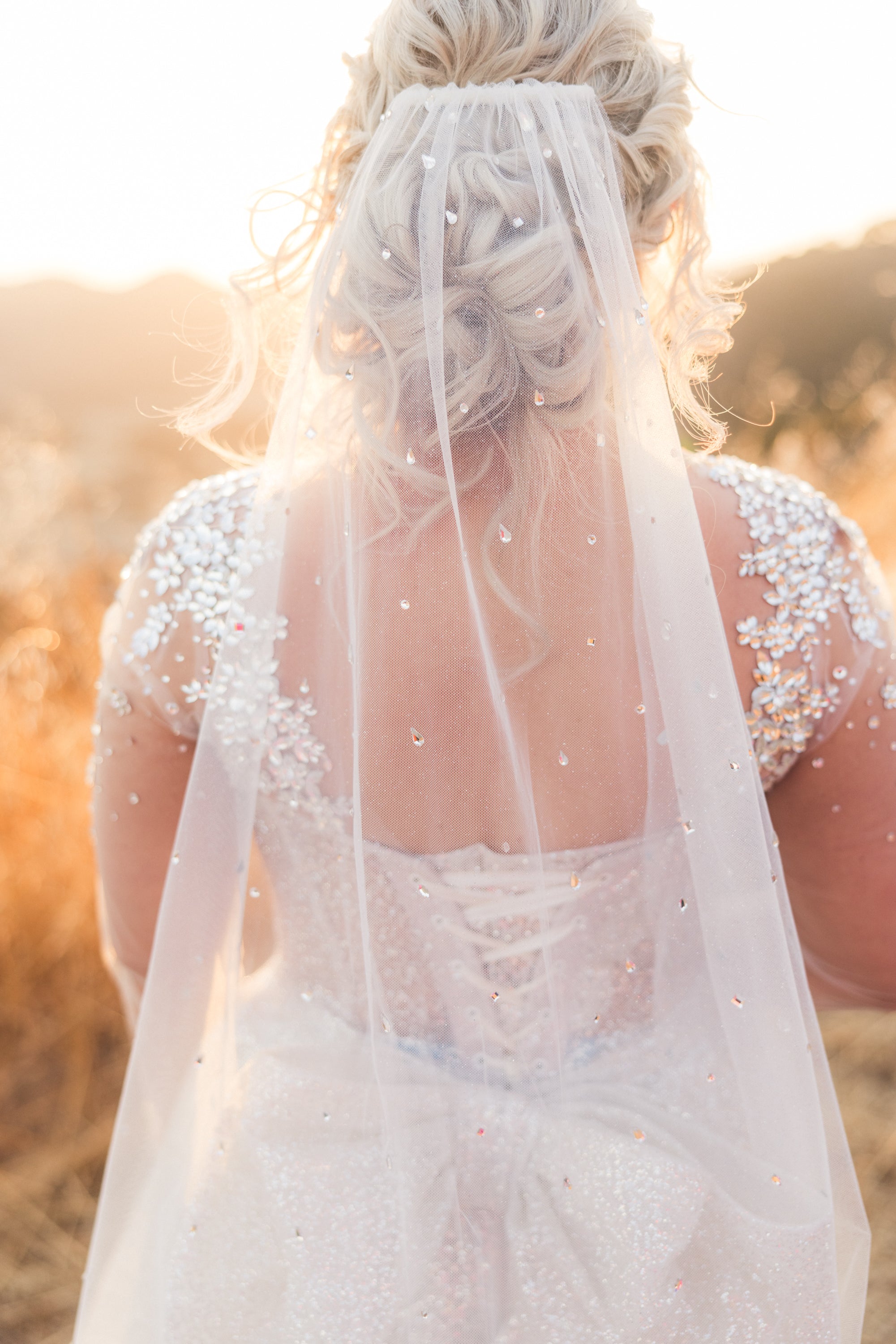 Sparkly Veil on Bride | EDEN LUXE Bridal