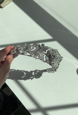 LETIZIA Simulated Diamond Royal Bridal Crown