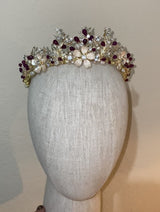 GENEVIEVE Gilded Blossoms Full Bridal Crown