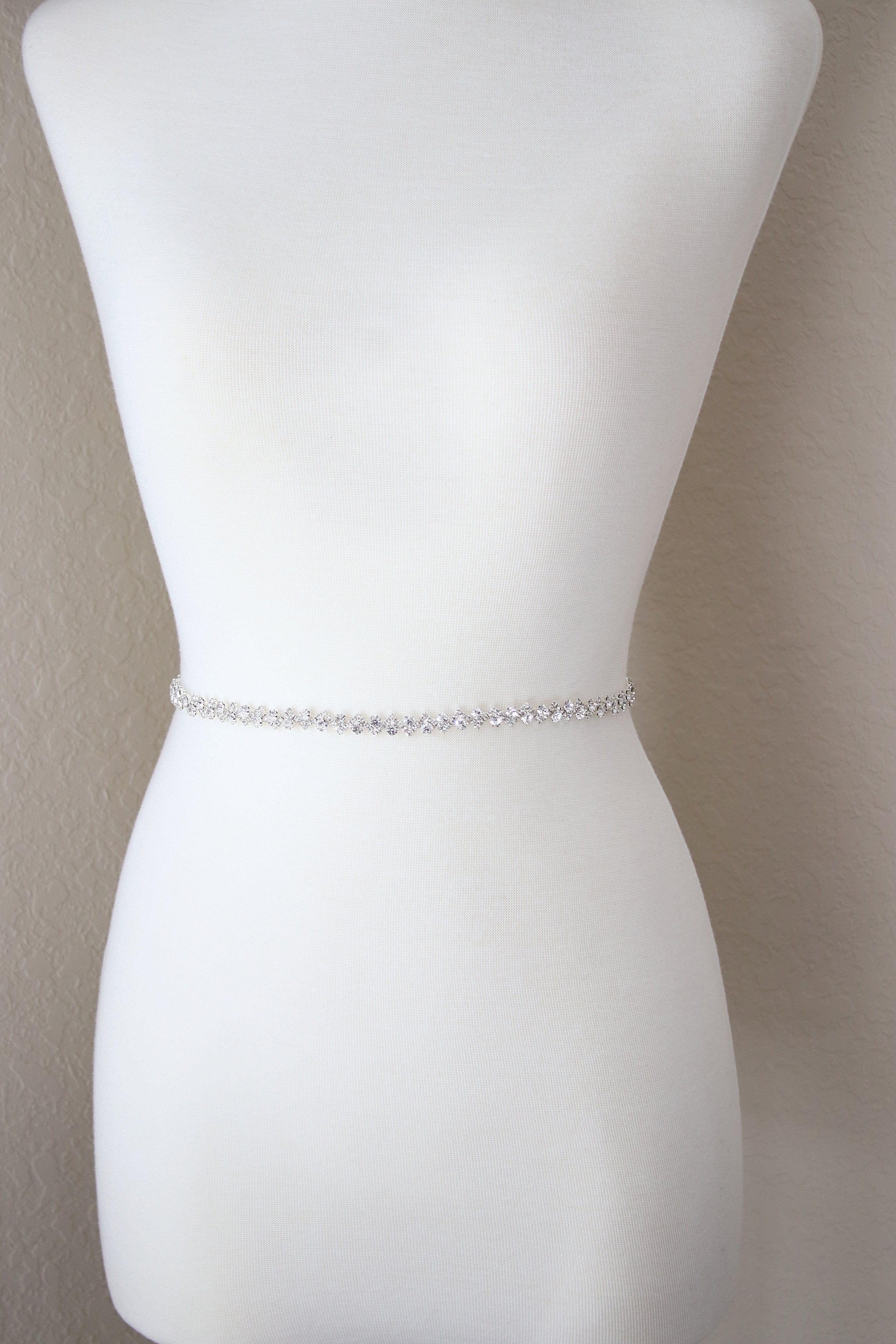 EDEN LUXE Bridal Belt, Bridal Sash BRITTANY Crystal Bridal Belt