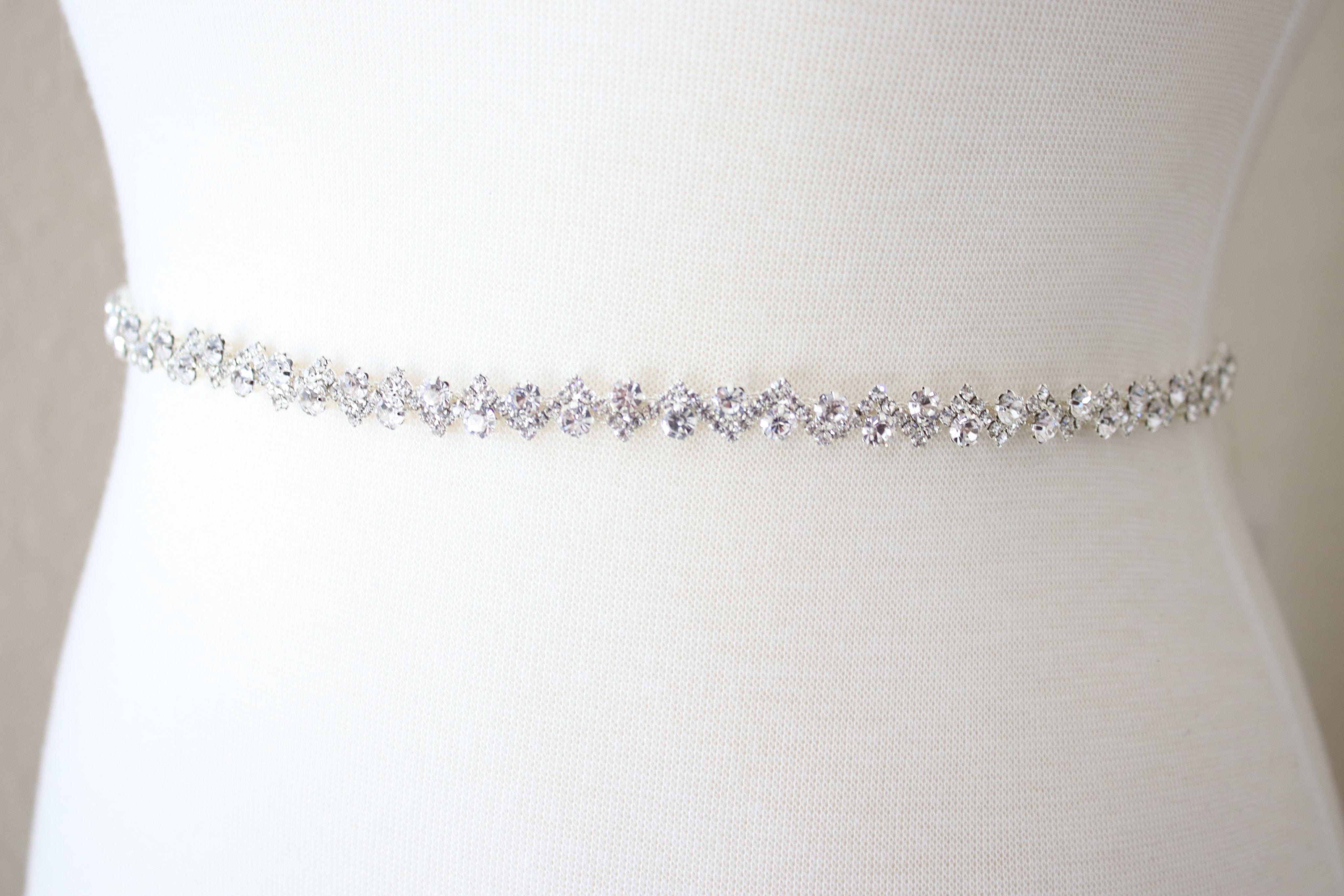 EDEN LUXE Bridal Belt, Bridal Sash BRITTANY Crystal Bridal Belt