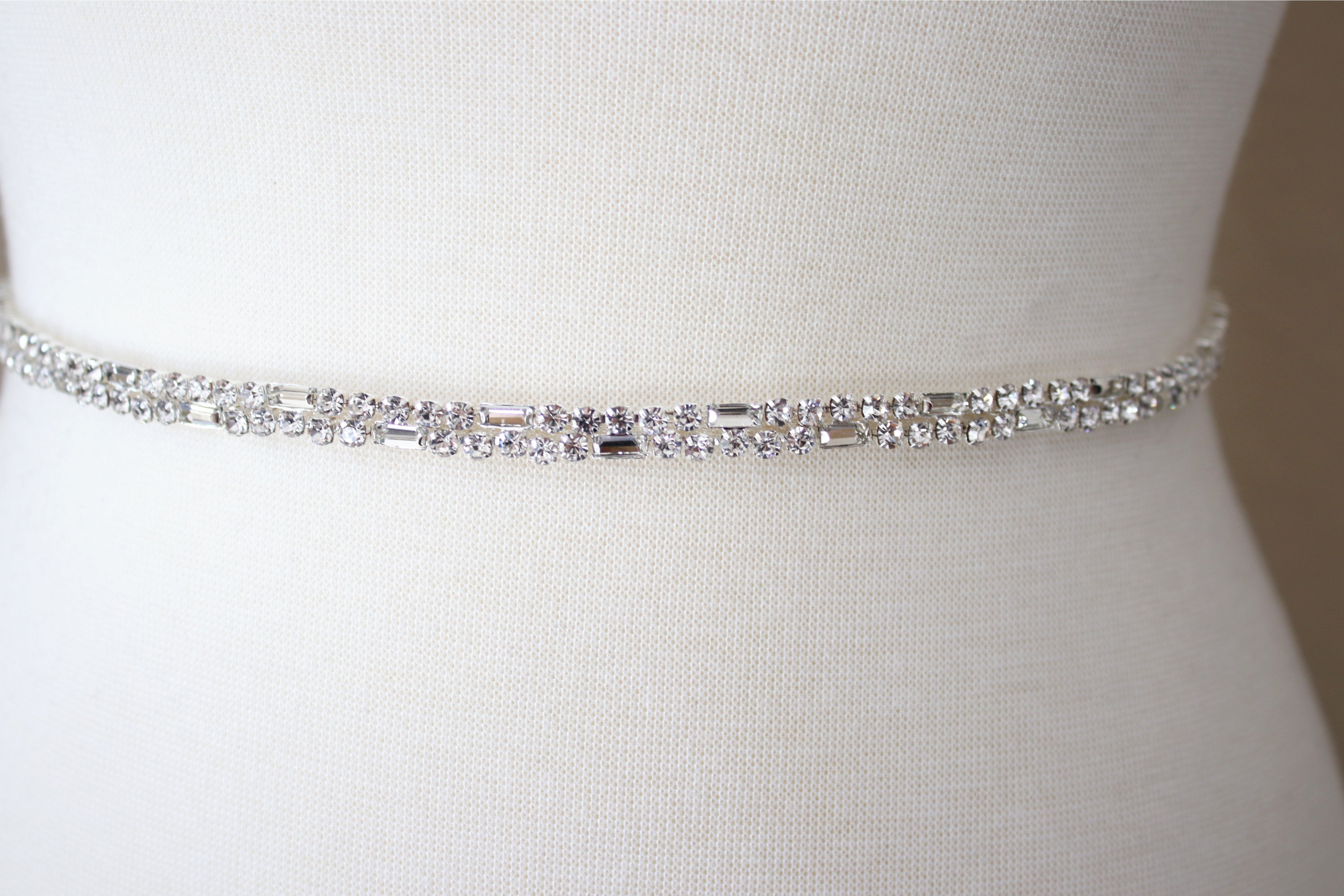 EDEN LUXE Bridal Belt, Bridal Sash ESTELLE Crystal Bridal Belt