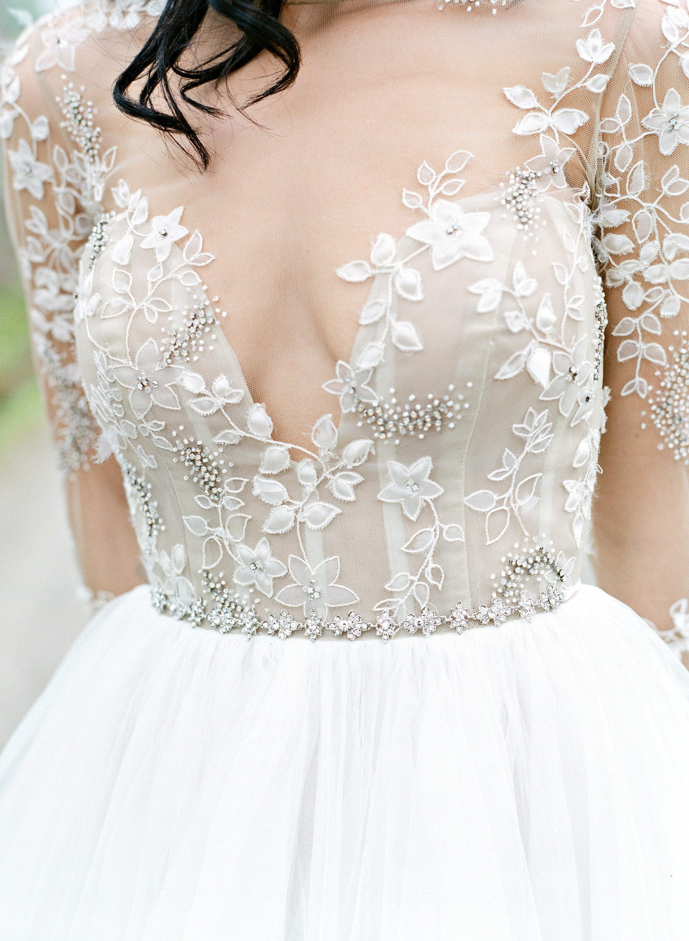 EDEN LUXE Bridal Belt, Bridal Sash FLORA Crystal Bridal Belt
