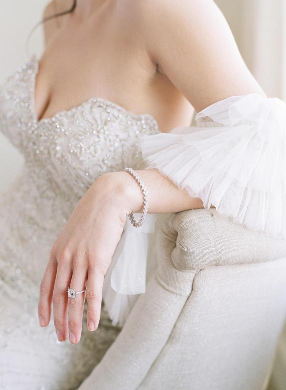 EDEN LUXE Bridal Bracelet ANGELIQUE Cubic Zirconia Bridal Bracelet