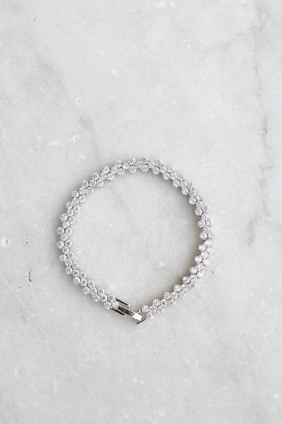 EDEN LUXE Bridal Bracelet ANGELIQUE Cubic Zirconia Bridal Bracelet