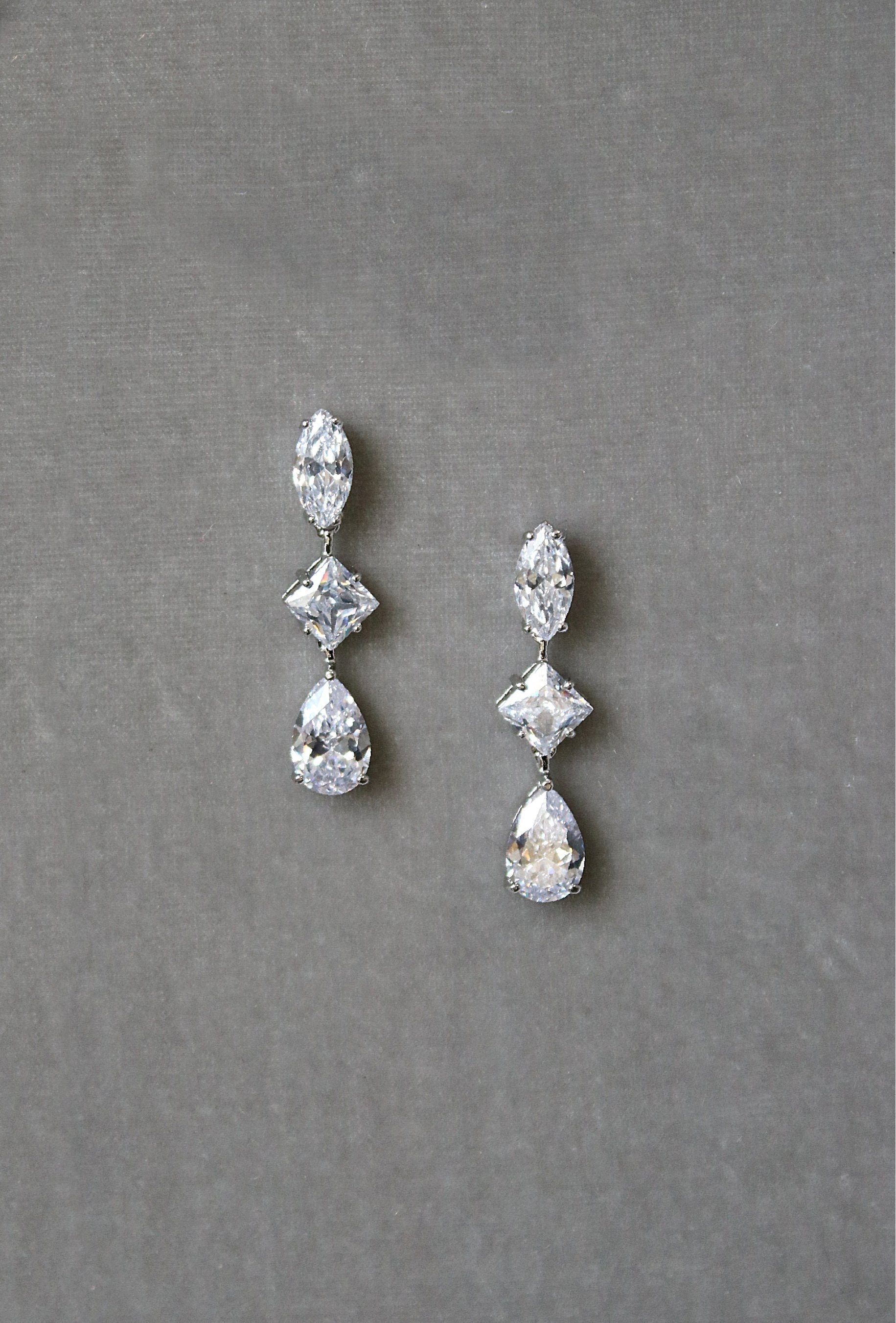 EDEN LUXE Bridal Bracelet BRYN Simulated Diamonds Earrings and Bracelet Set
