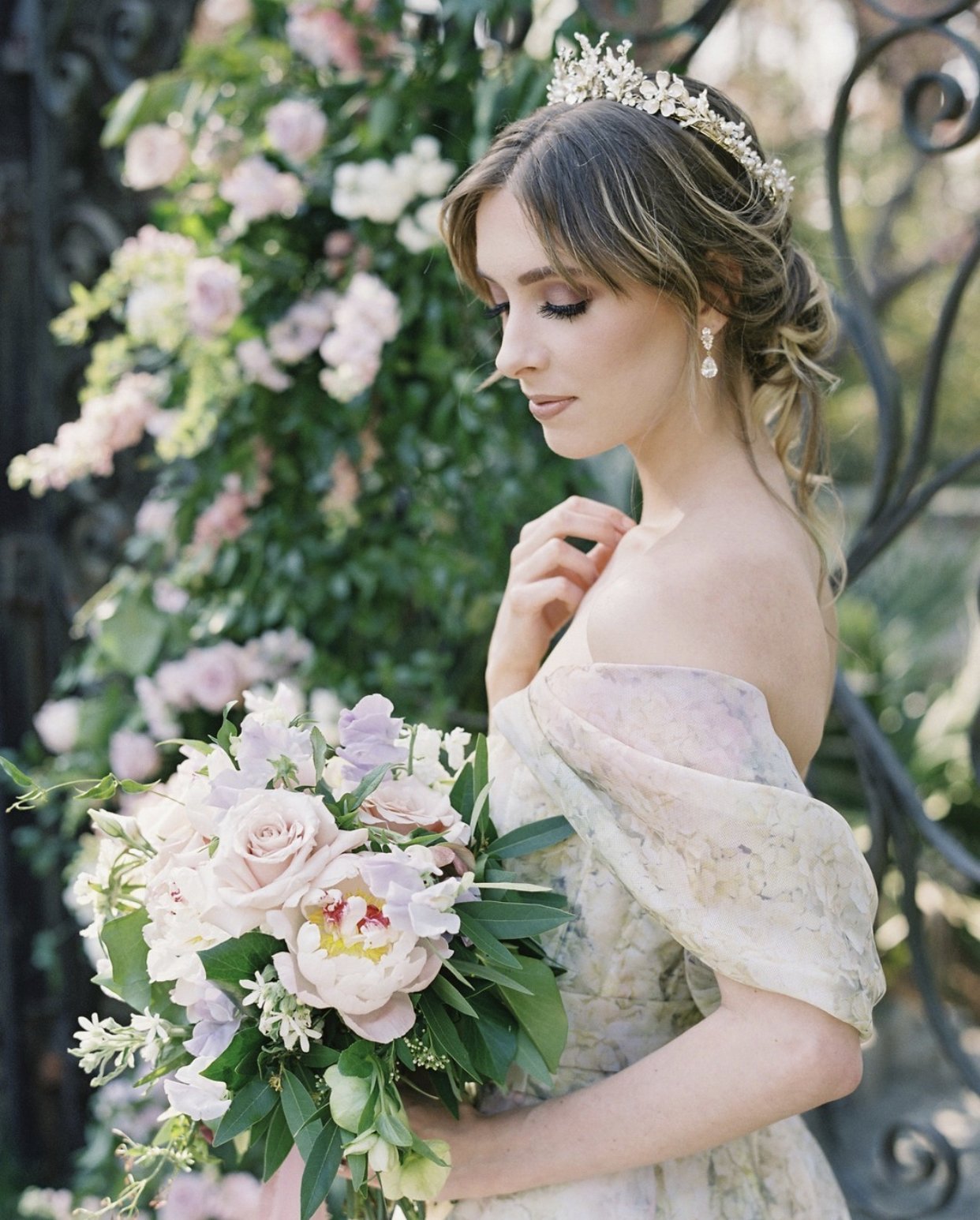 EDEN LUXE Bridal Bracelet Gold - Bracelet Only CHERIE Simulated Diamond Bracelet