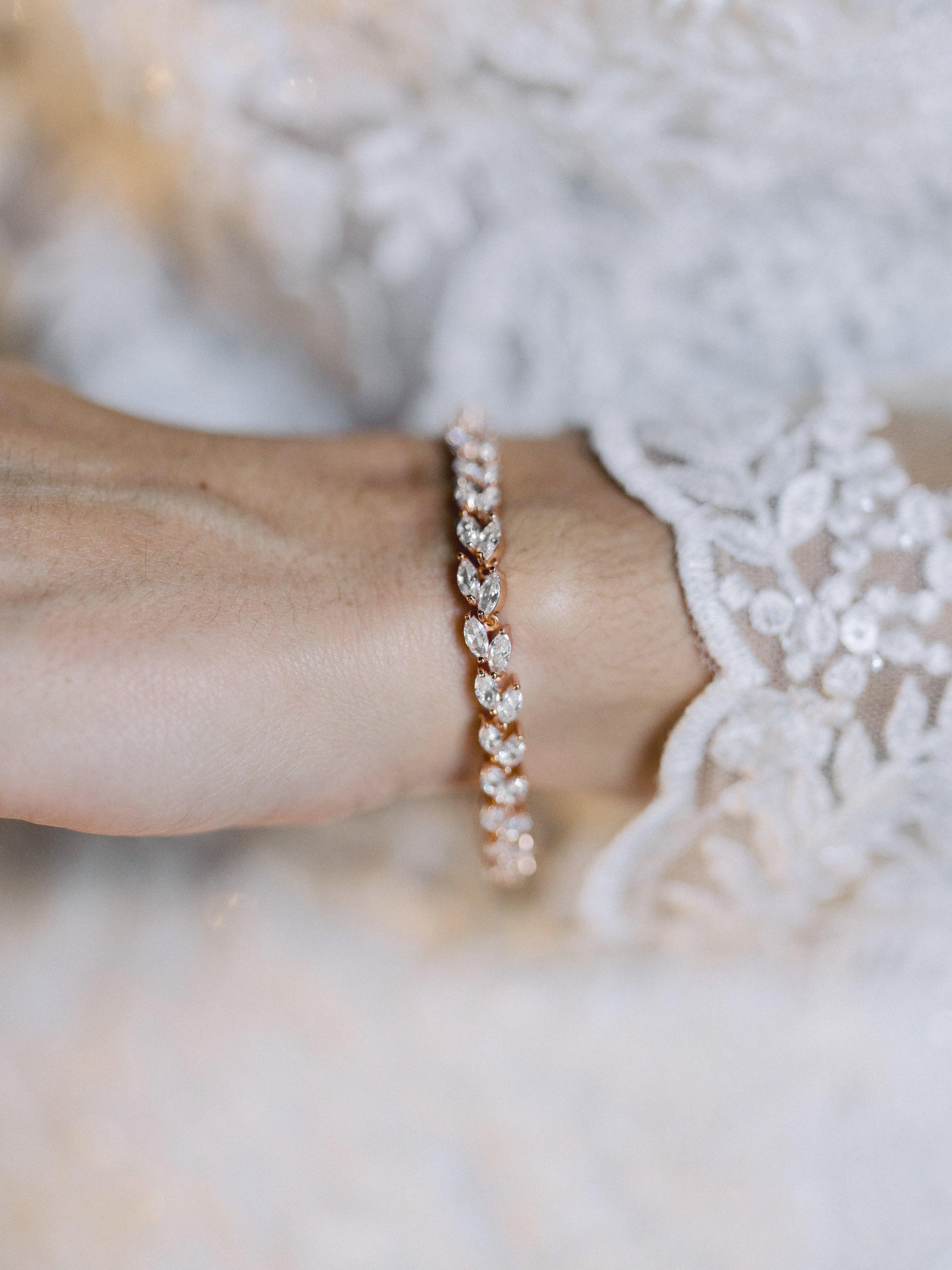 EDEN LUXE Bridal Bracelet Rose Gold MULDER Cubic Zirconia Bridal Bracelet