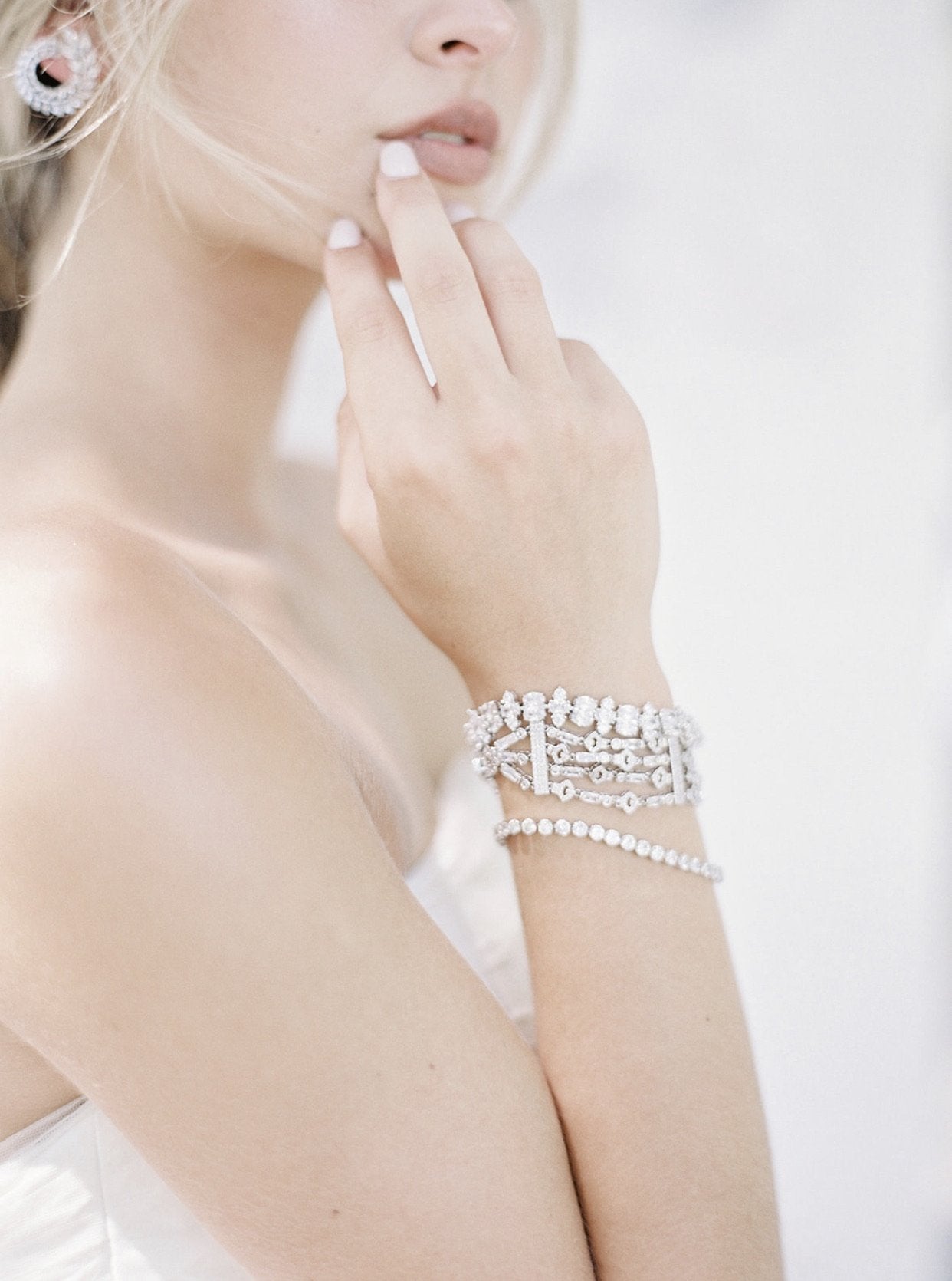 EDEN LUXE Bridal Bracelets PRISCILLA Cubic Zirconia Bridal Bracelet