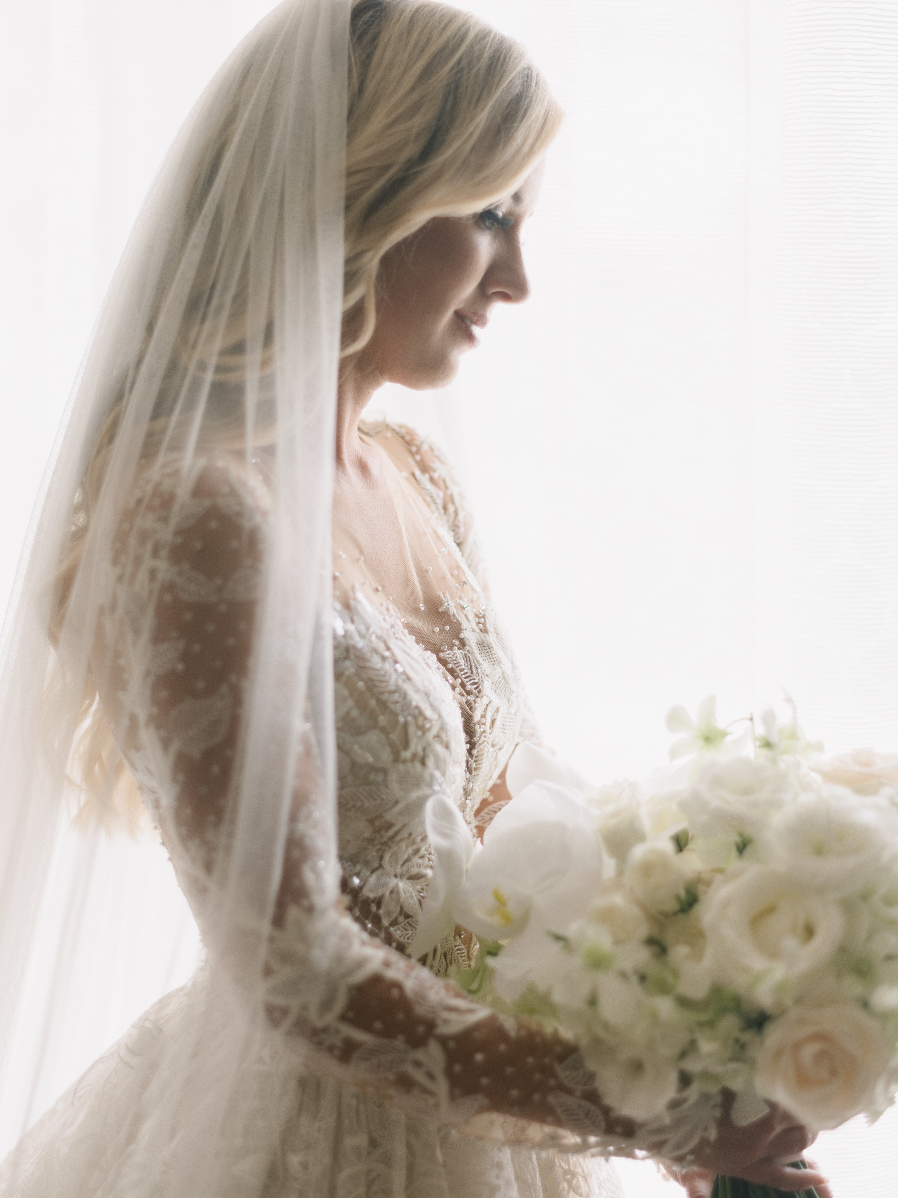 EDEN LUXE Bridal Bridal Veils KATHERINE Royal Cathedral English Net 1 Layer Bridal Veil
