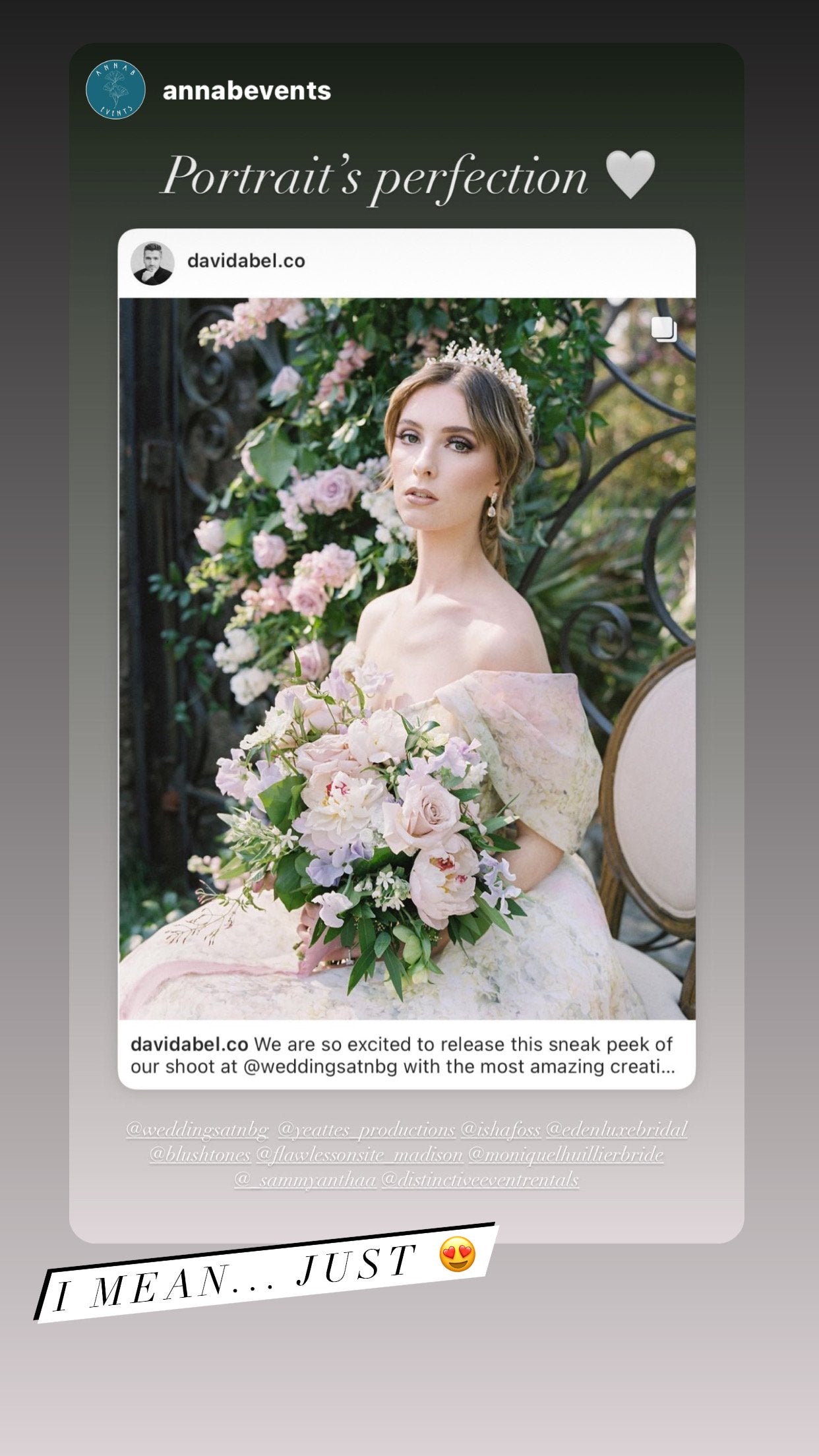 EDEN LUXE Bridal Crown GENEVIEVE Gilded Blossoms Full Bridal Crown