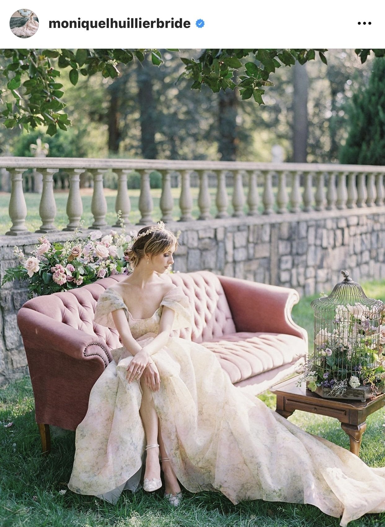 EDEN LUXE Bridal Crown GENEVIEVE Gilded Blossoms Full Bridal Crown