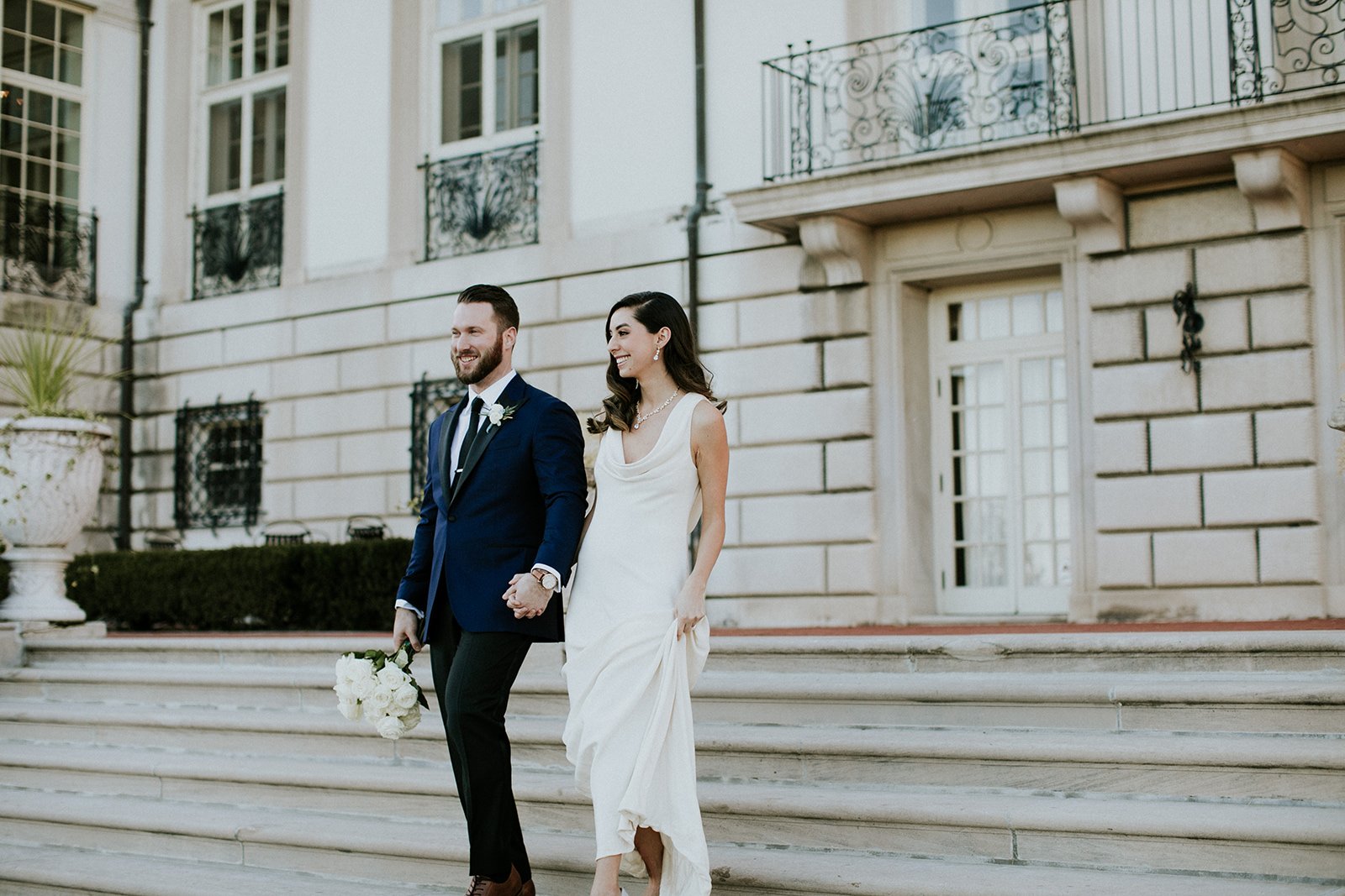 EDEN LUXE Bridal Earrings ADELIE Silver Simulated Diamond Drop Earrings