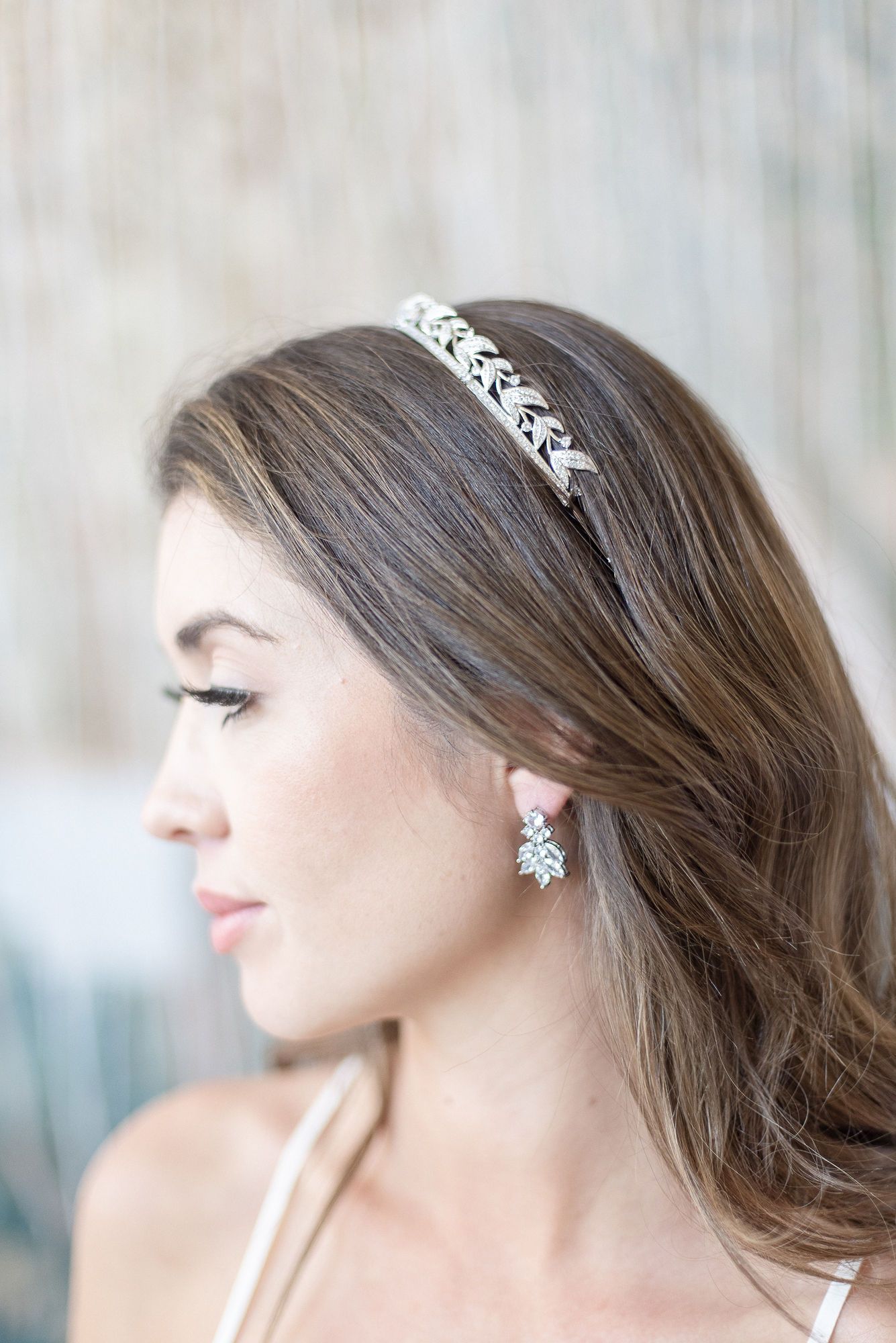 EDEN LUXE Bridal Earrings CRESSIDA Silver Simulated Diamond Cluster Earrings