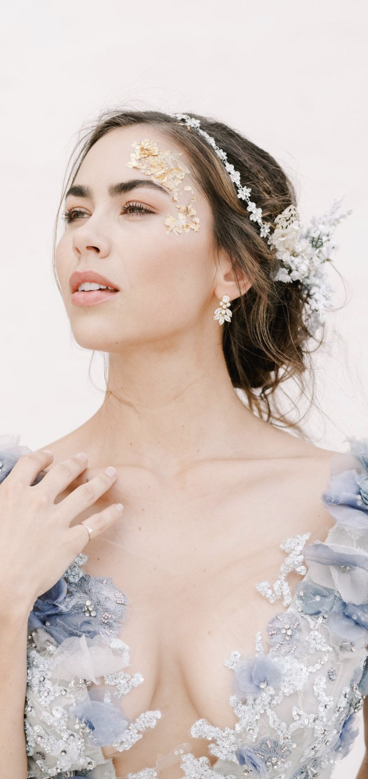 EDEN LUXE Bridal Earrings CRESSIDA Simulated Diamond Cluster Earrings