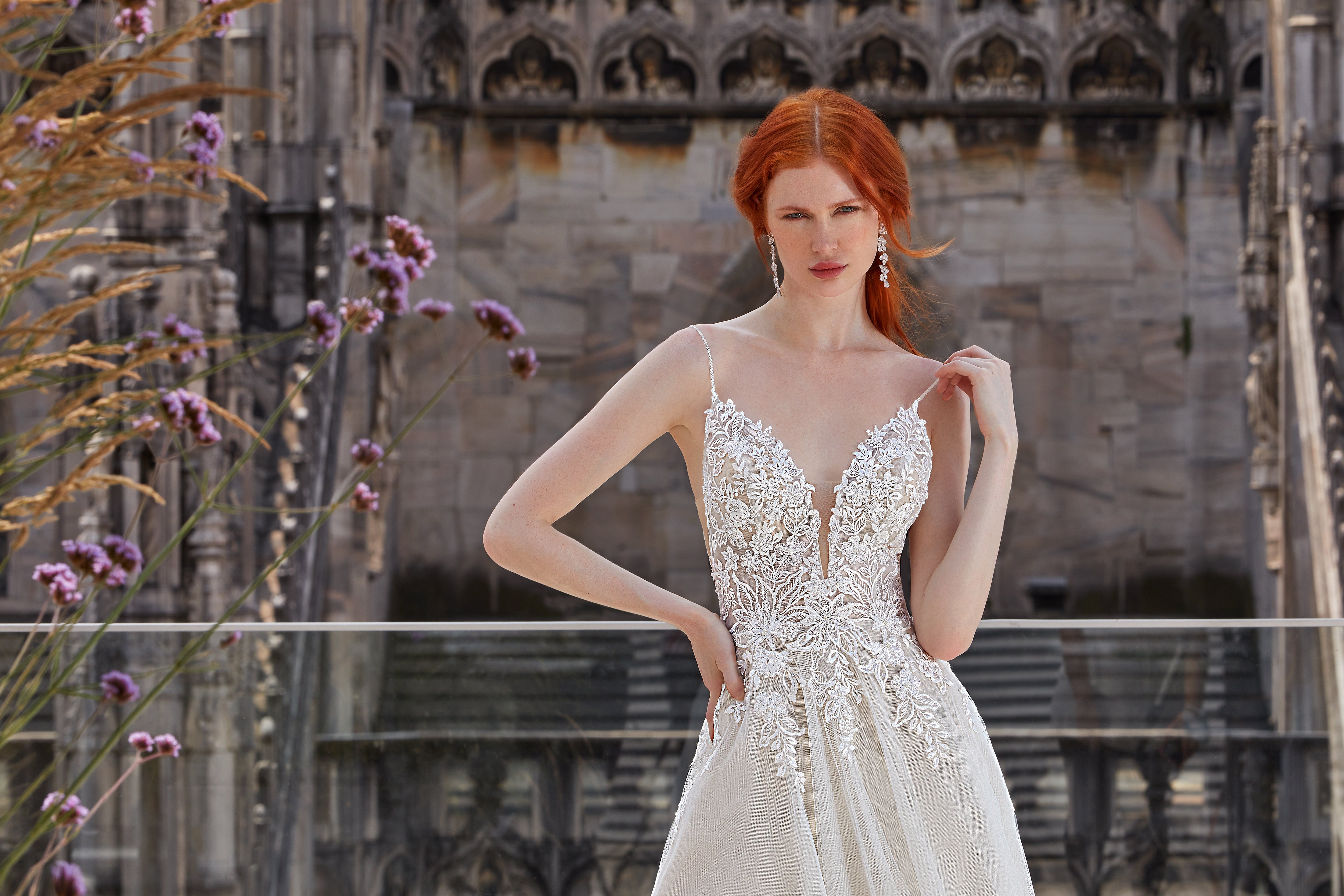 EDEN LUXE Bridal Earrings GABRIELLE Simulated Diamond Statement Drop Earrings