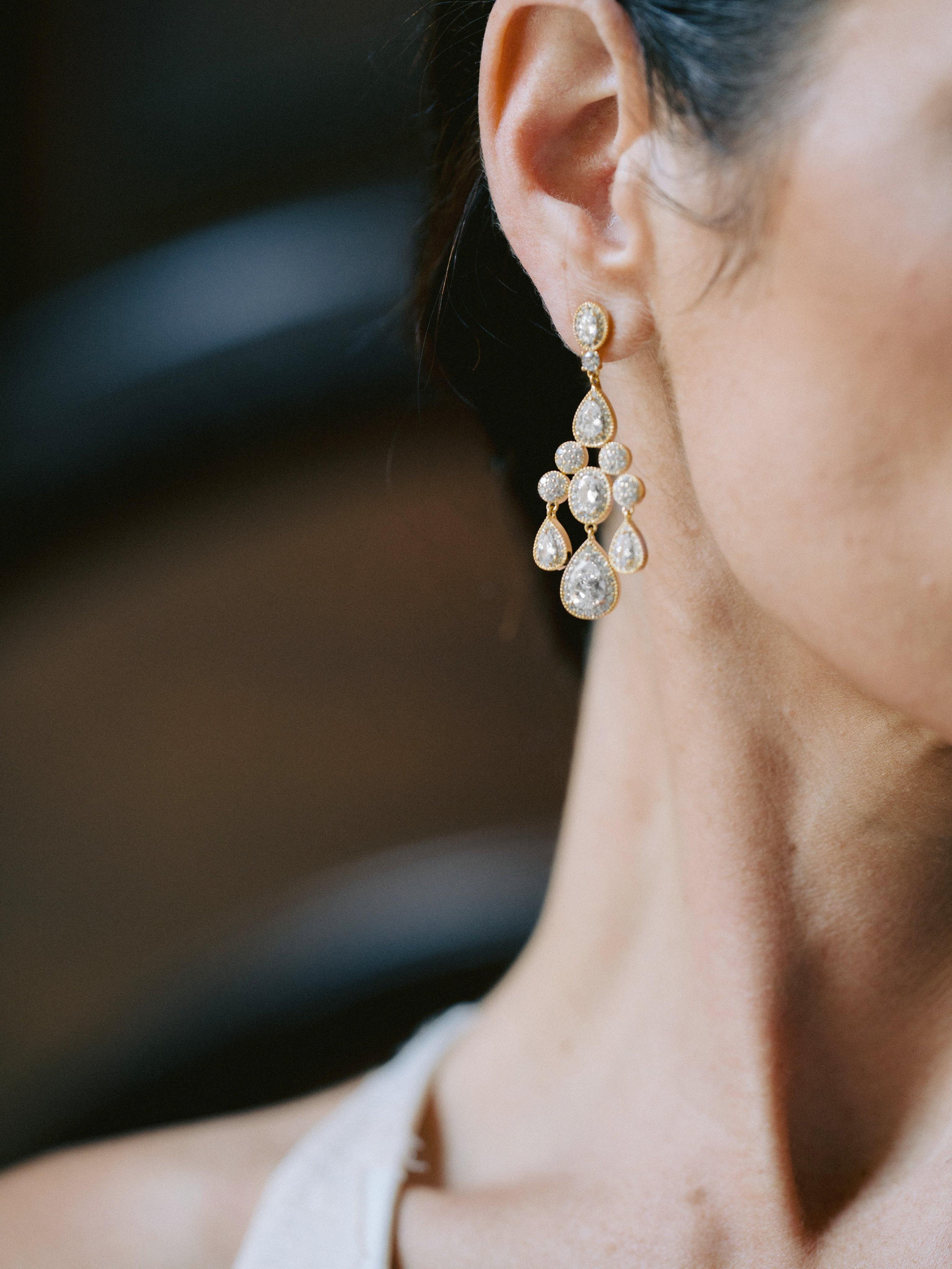 EDEN LUXE Bridal Earrings ISABELLA Bridal Chandelier Earrings