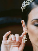 EDEN LUXE Bridal Earrings ISABELLA Silver Bridal Chandelier Earrings