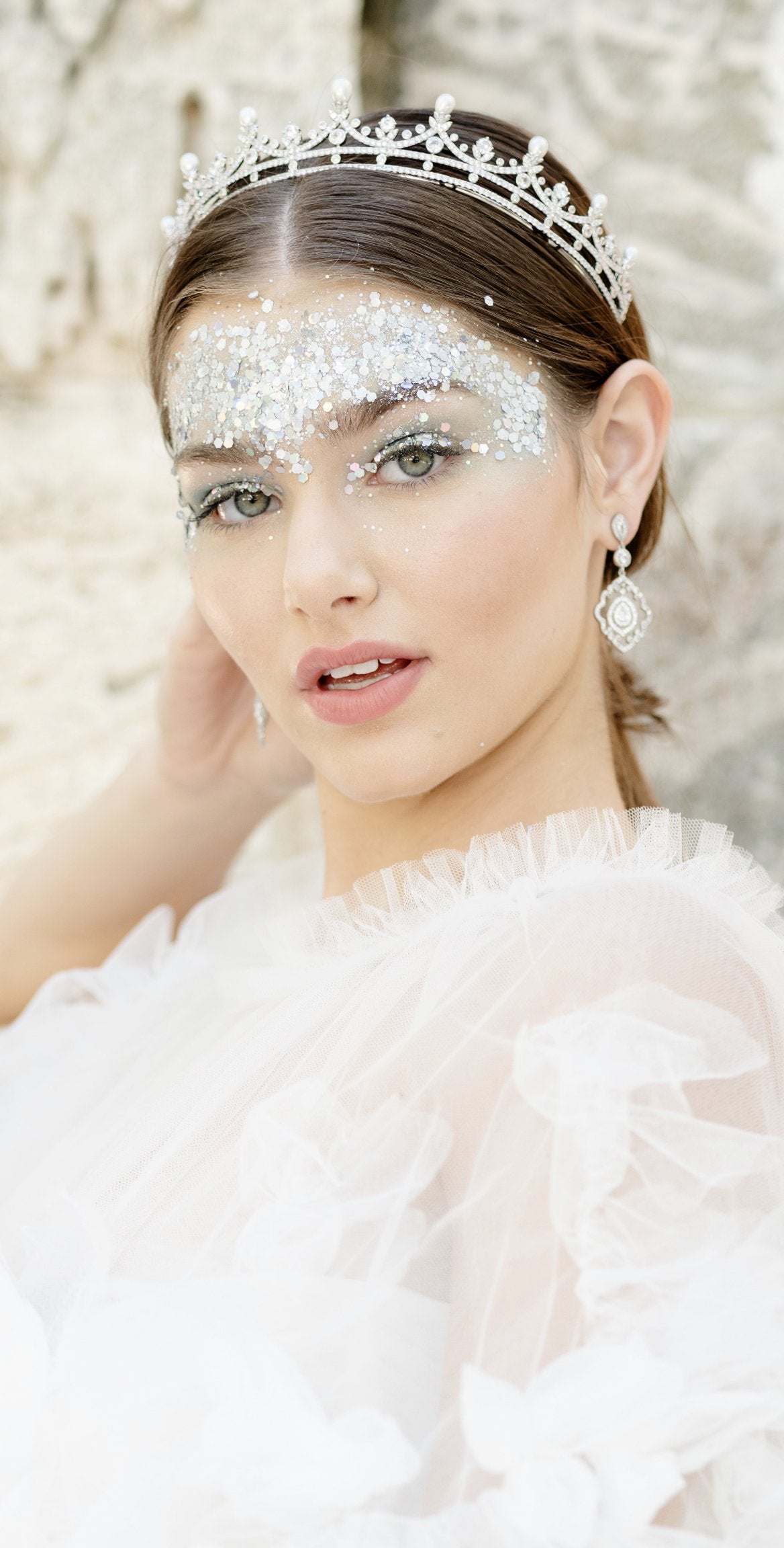 EDEN LUXE Bridal Earrings JORDAN Simulated Diamond Cluster Drop Earrings