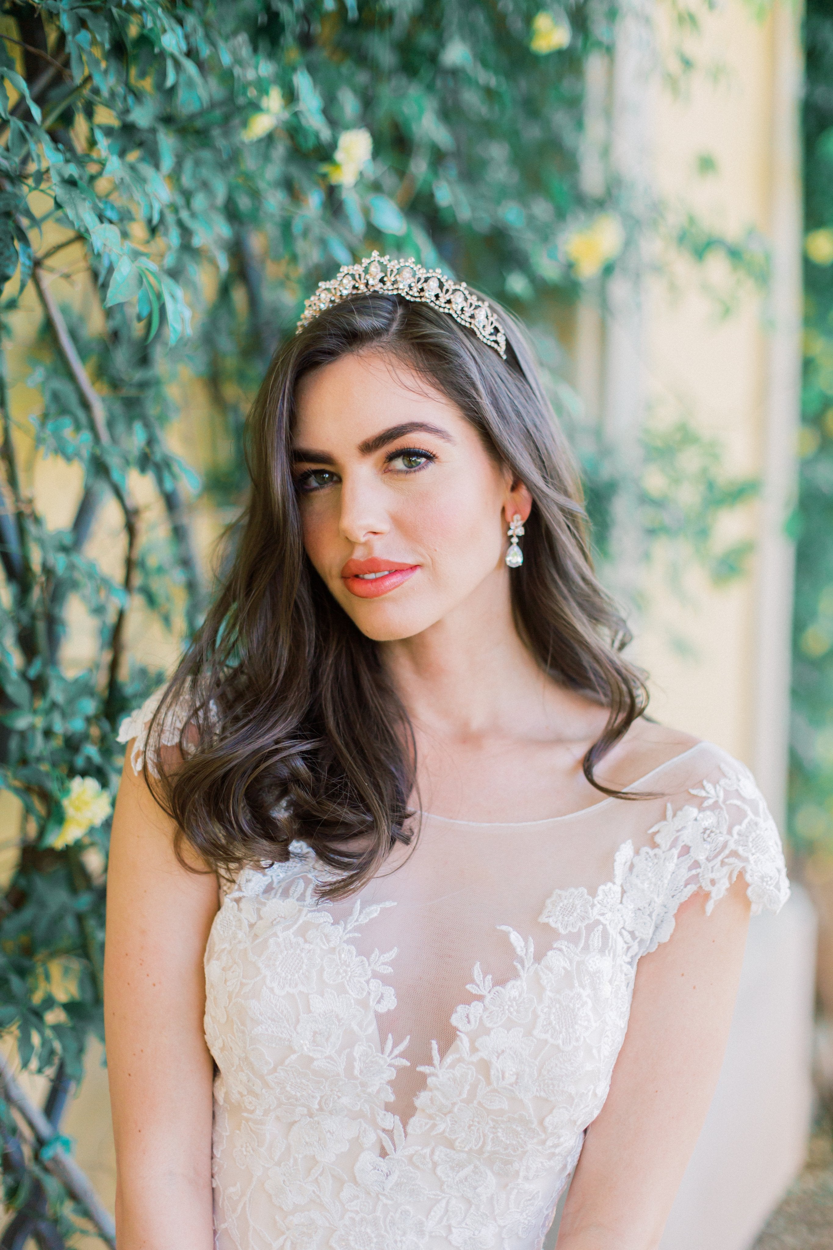 EDEN LUXE Bridal Earrings SERENA Drop Earrings & Necklace Set