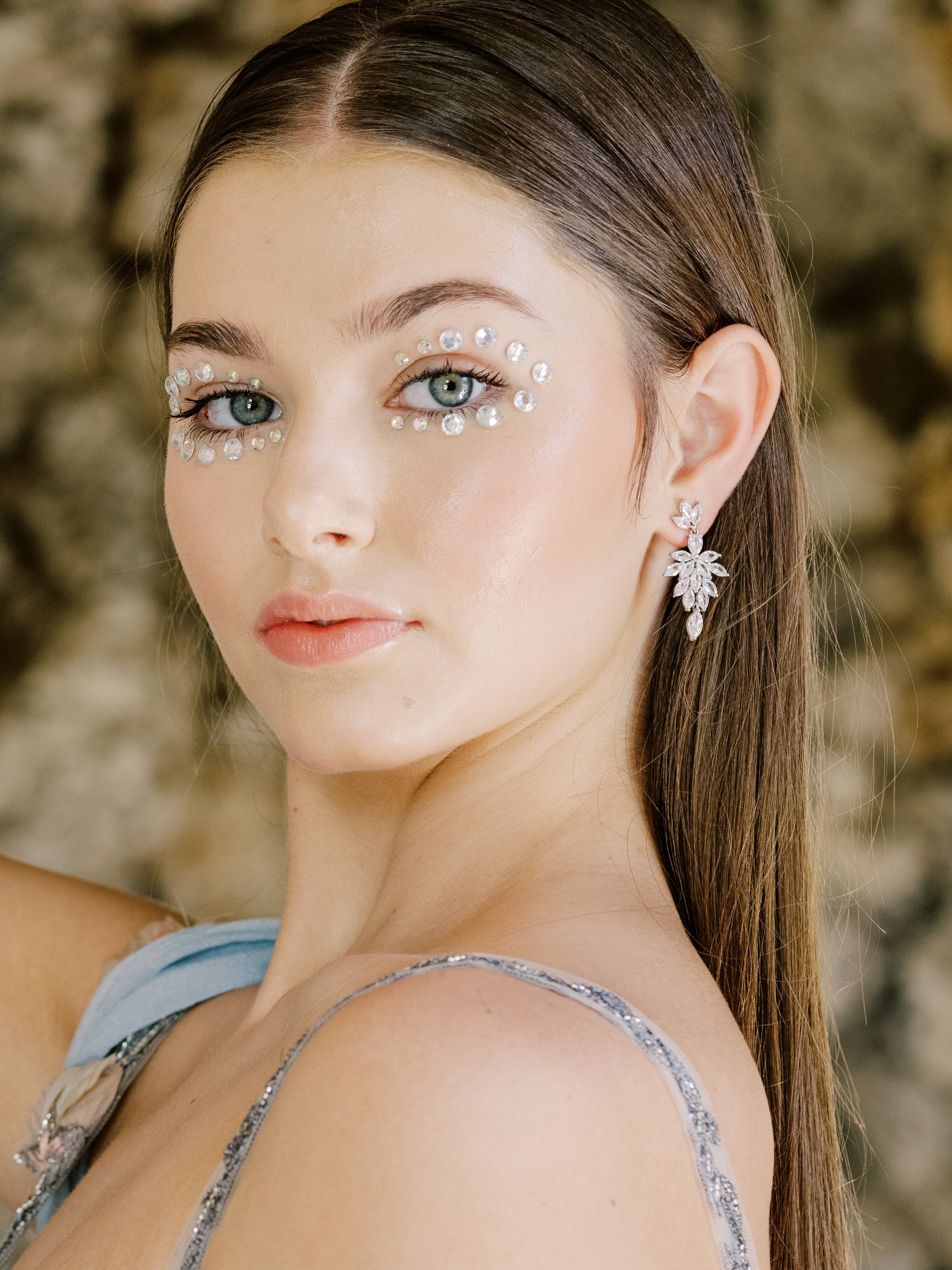 EDEN LUXE Bridal Earrings VENUS Simulated Diamond Cluster Drop Earrings