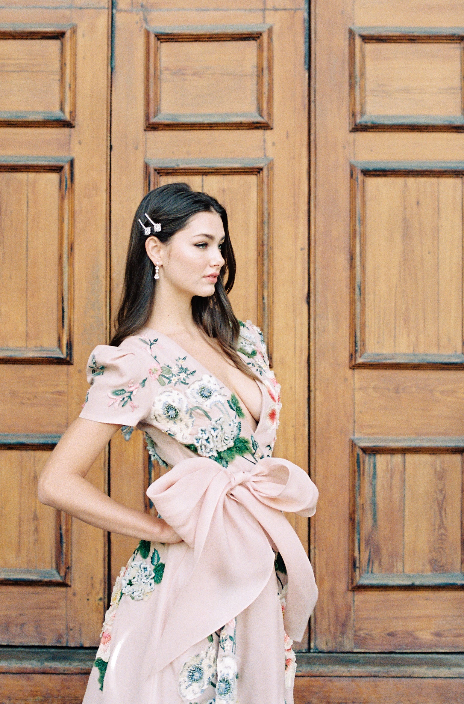 EDEN LUXE Bridal Earrings WILHELMINA Simulated Diamond and Pearl Drop Earrings