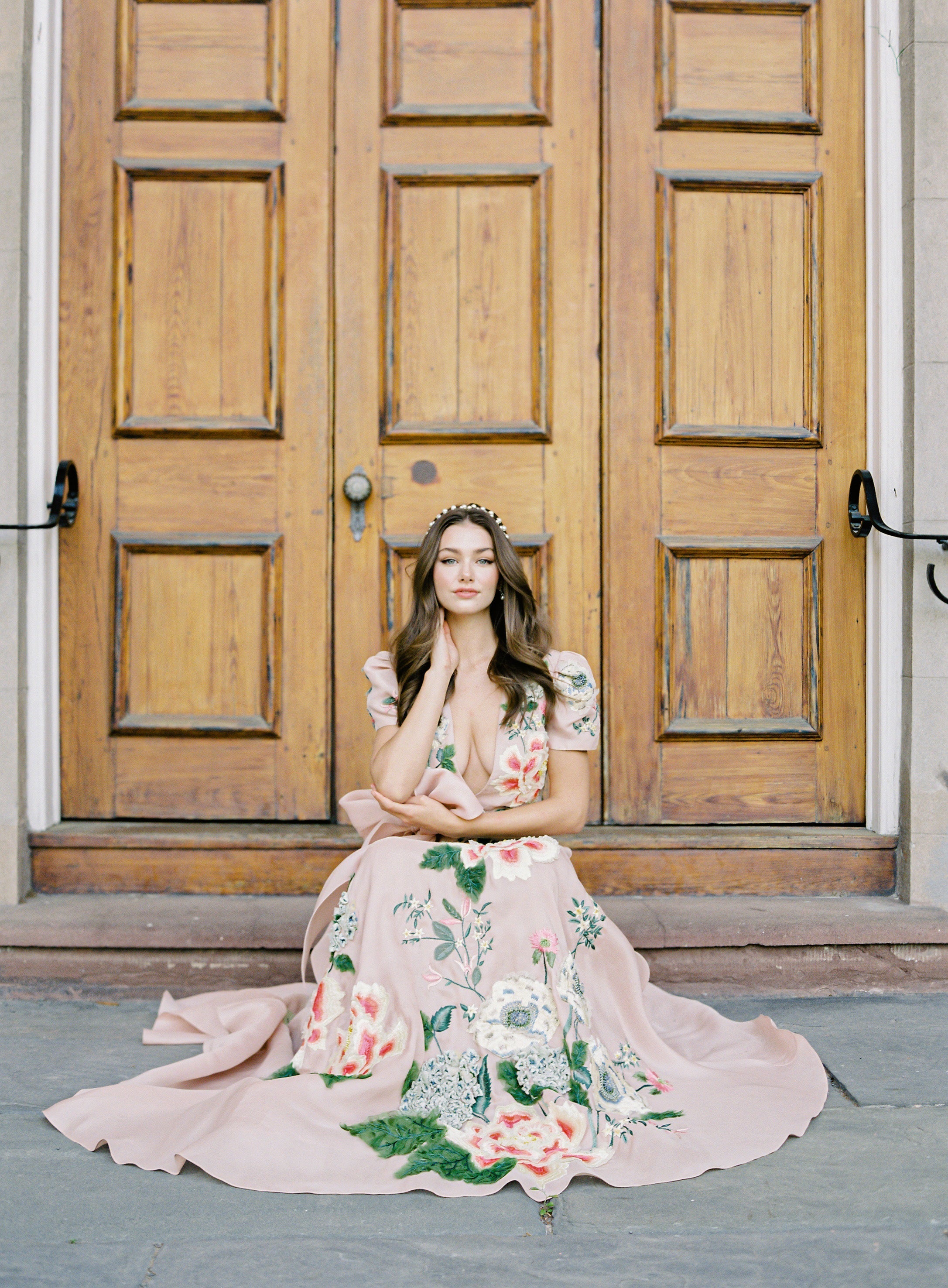 EDEN LUXE Bridal ELLIE Pearl Double Band Headband Tiara